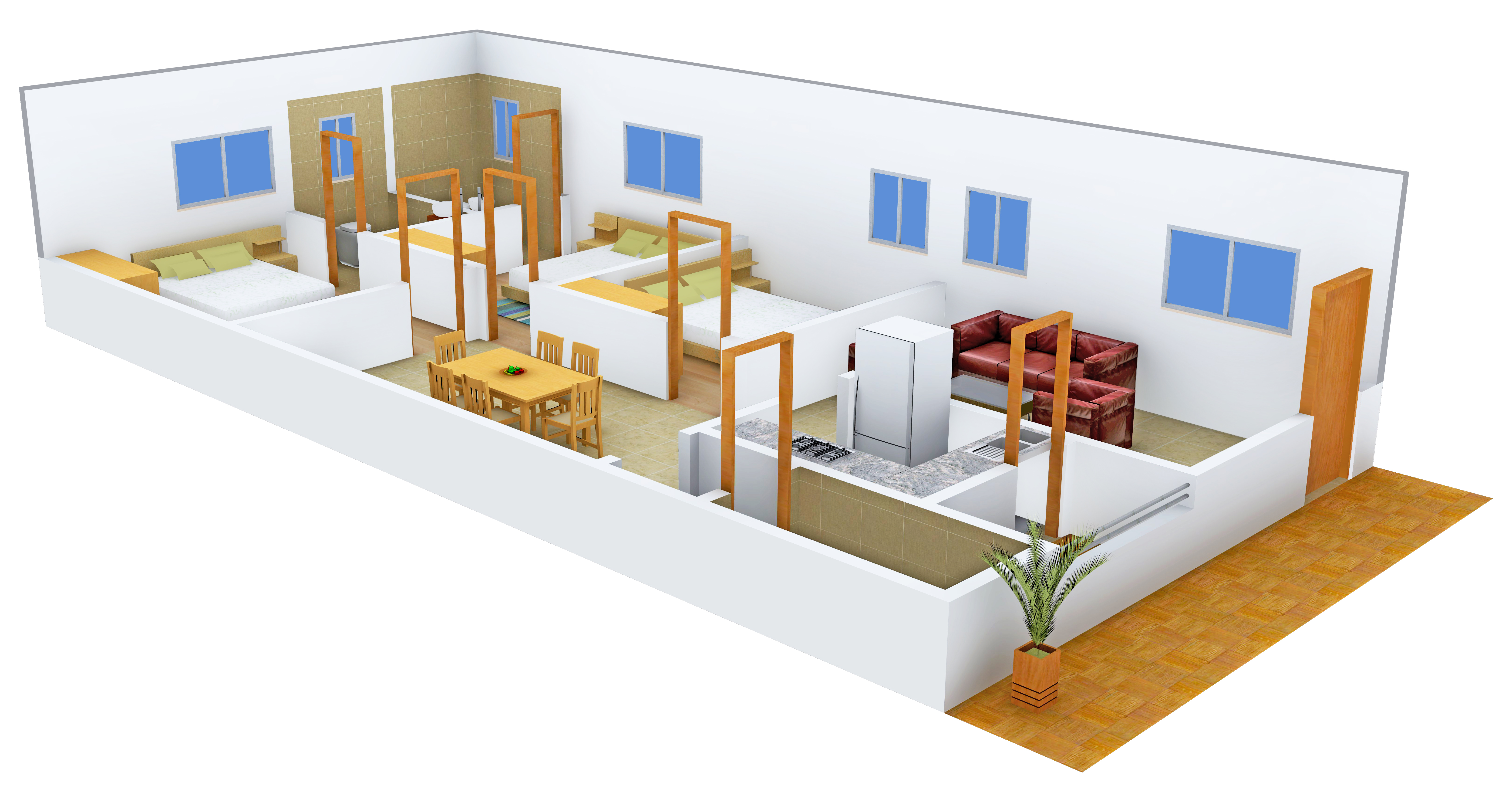 3DFloorPlan of Gayatri Jyothi and Manasa Enclave