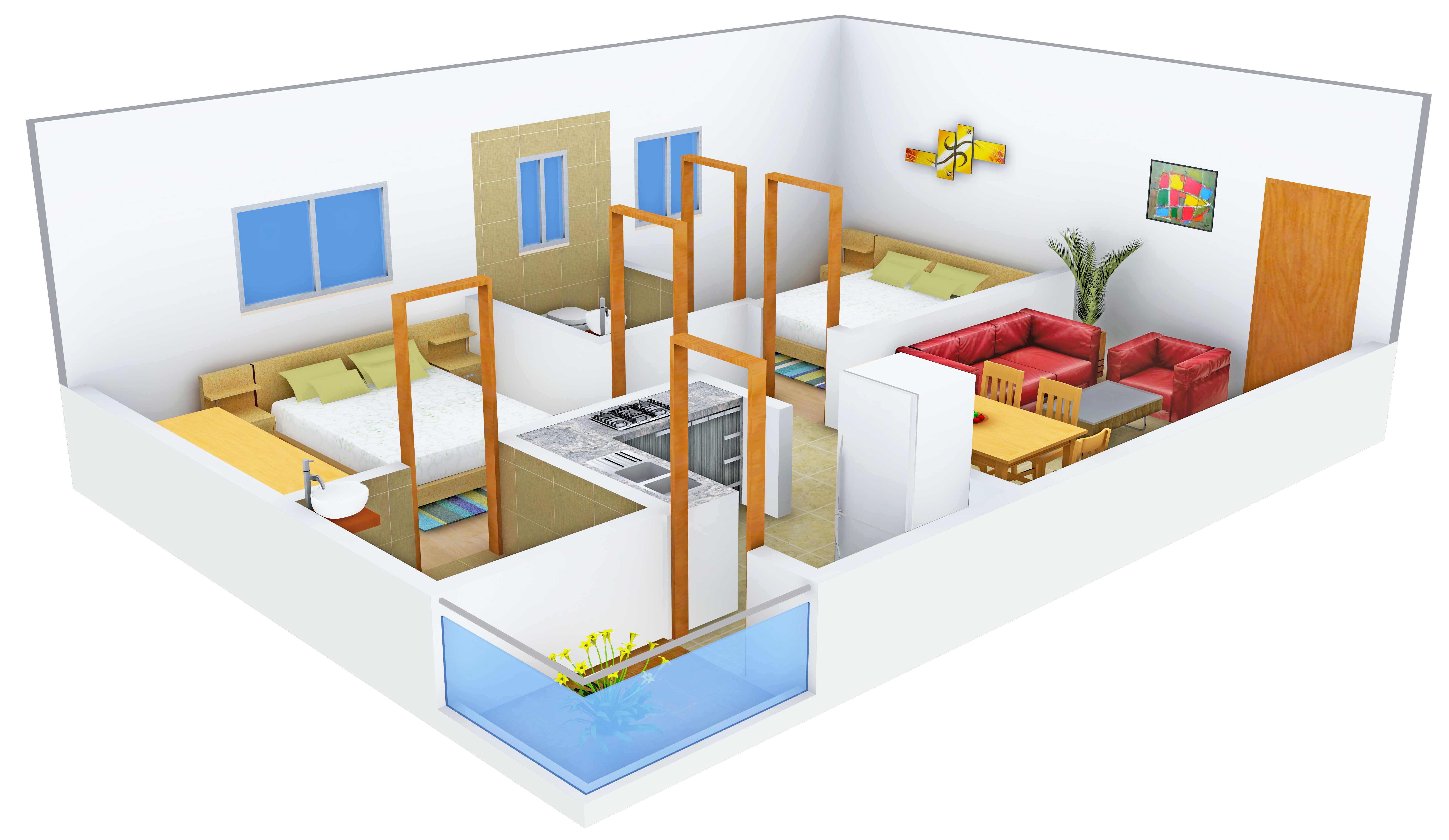 3DFloorPlan of Gayatri Jyothi and Manasa Enclave
