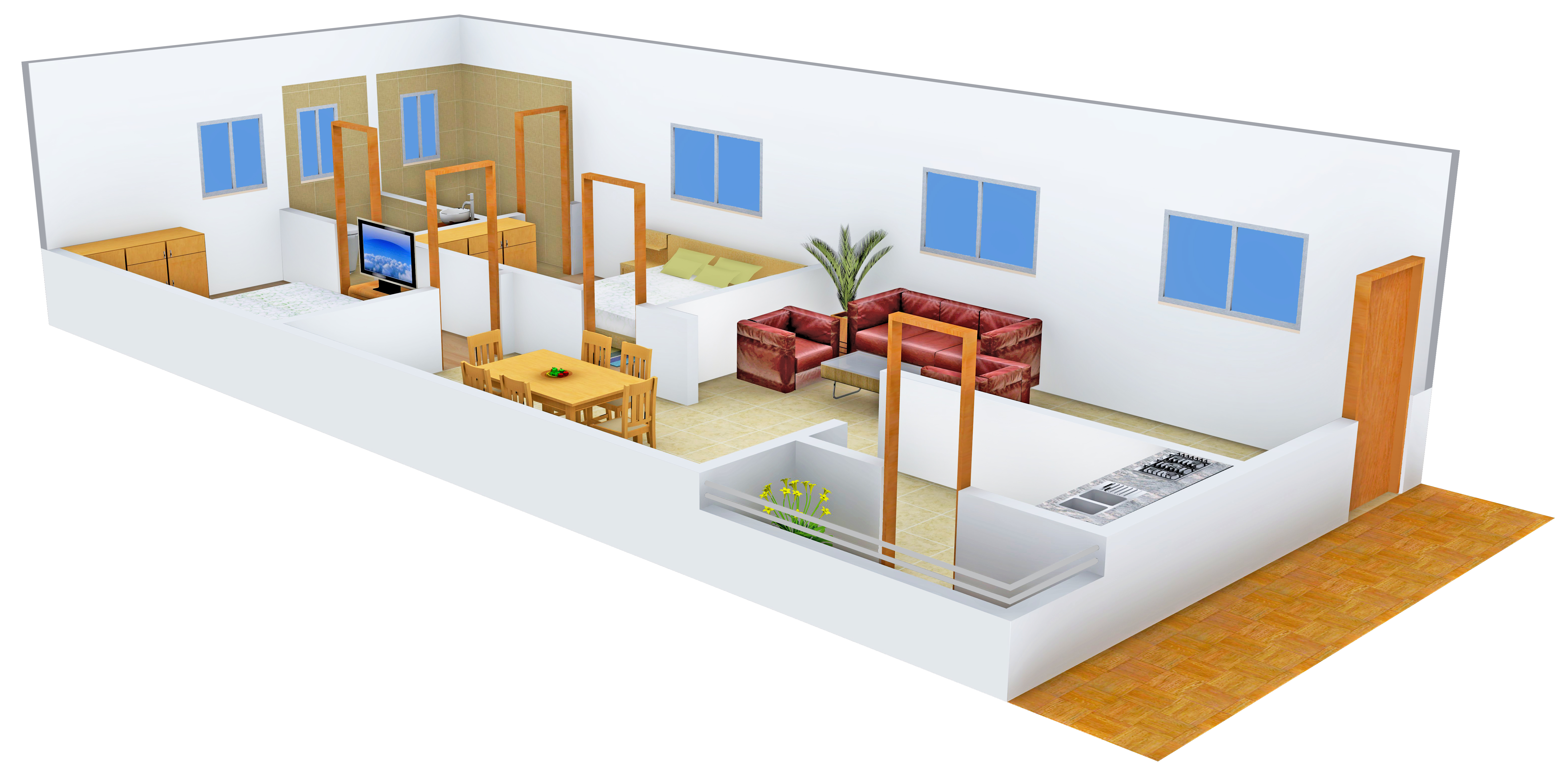 3DFloorPlan of Gayatri Jyothi and Manasa Enclave