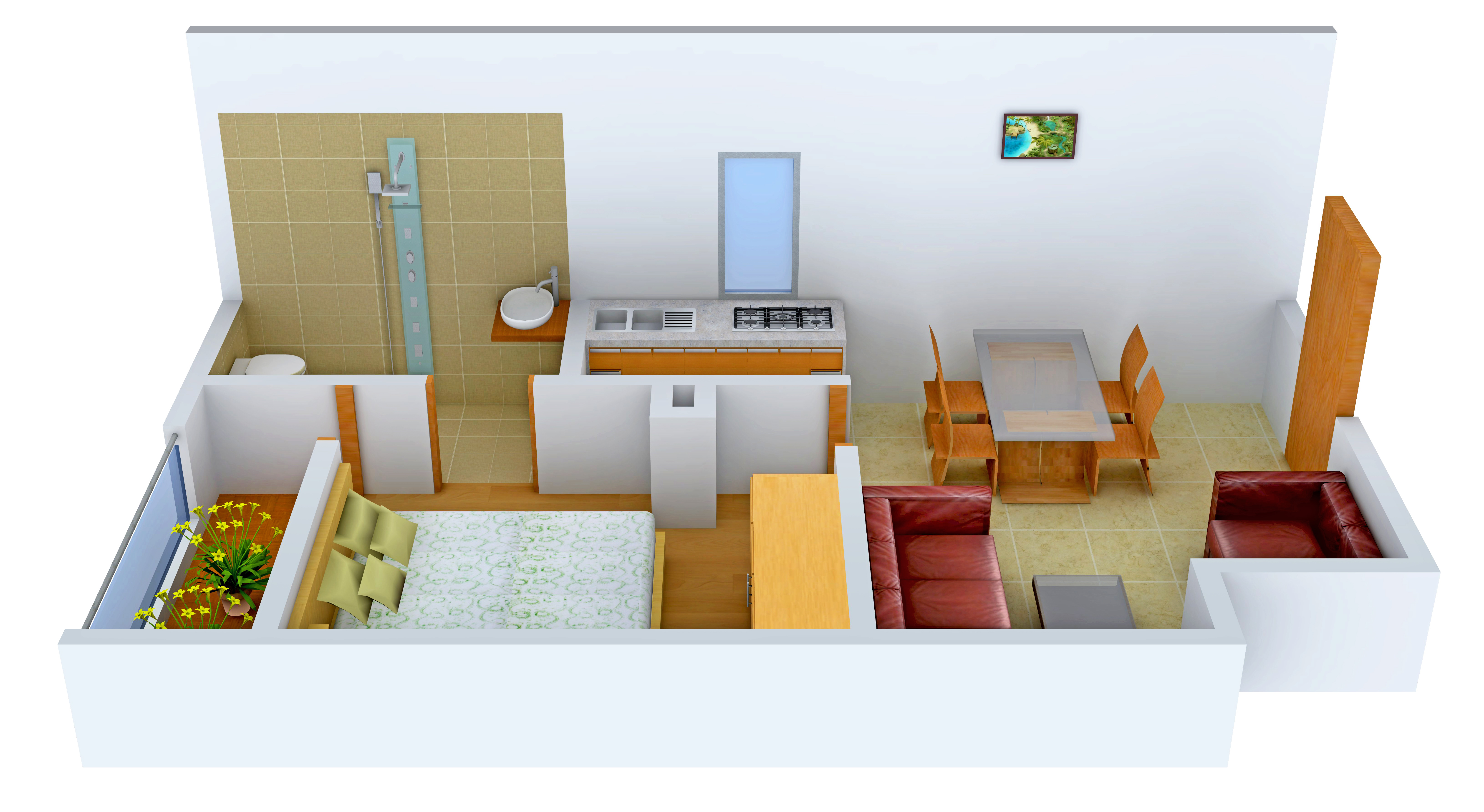 3DFloorPlan of Red Prantik Rahora