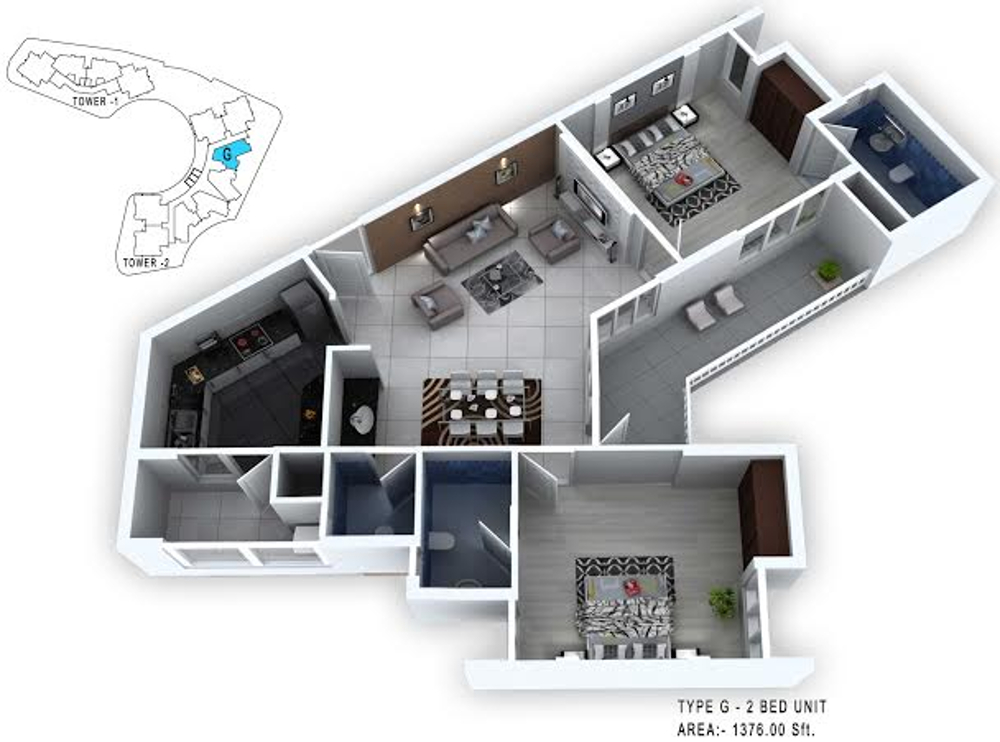 3DFloorPlan of TC Sky Walk