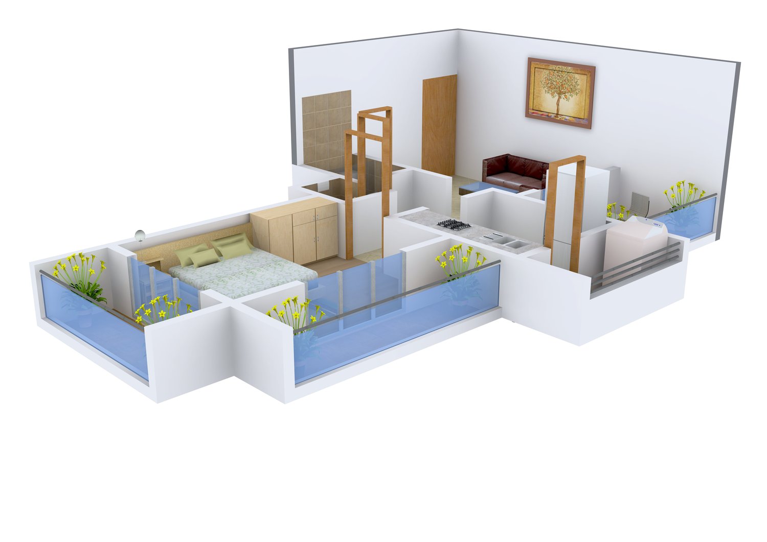 3DFloorPlan of JP Swami Darshan