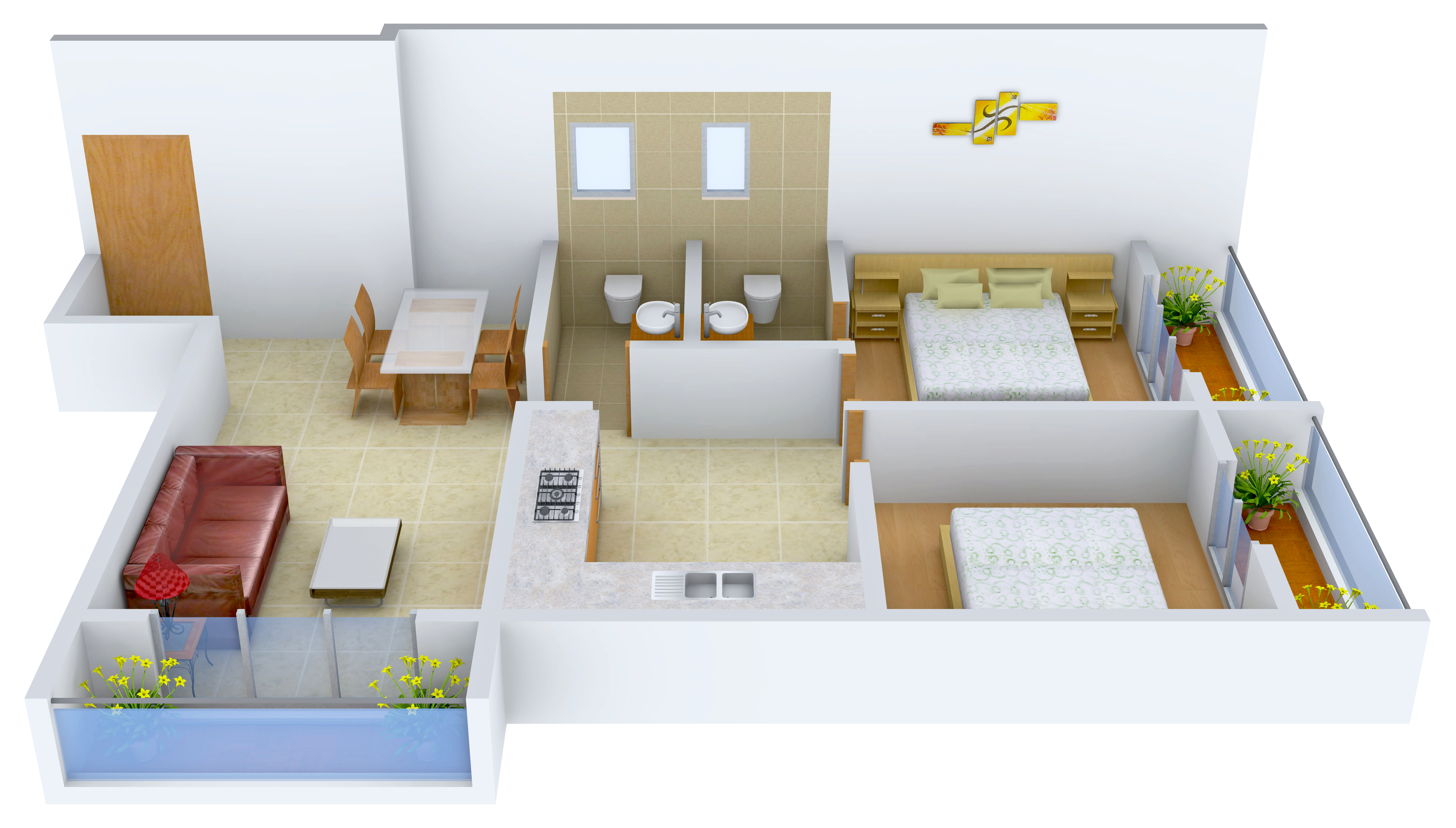 3DFloorPlan of Shelter Shrinika Shristhi