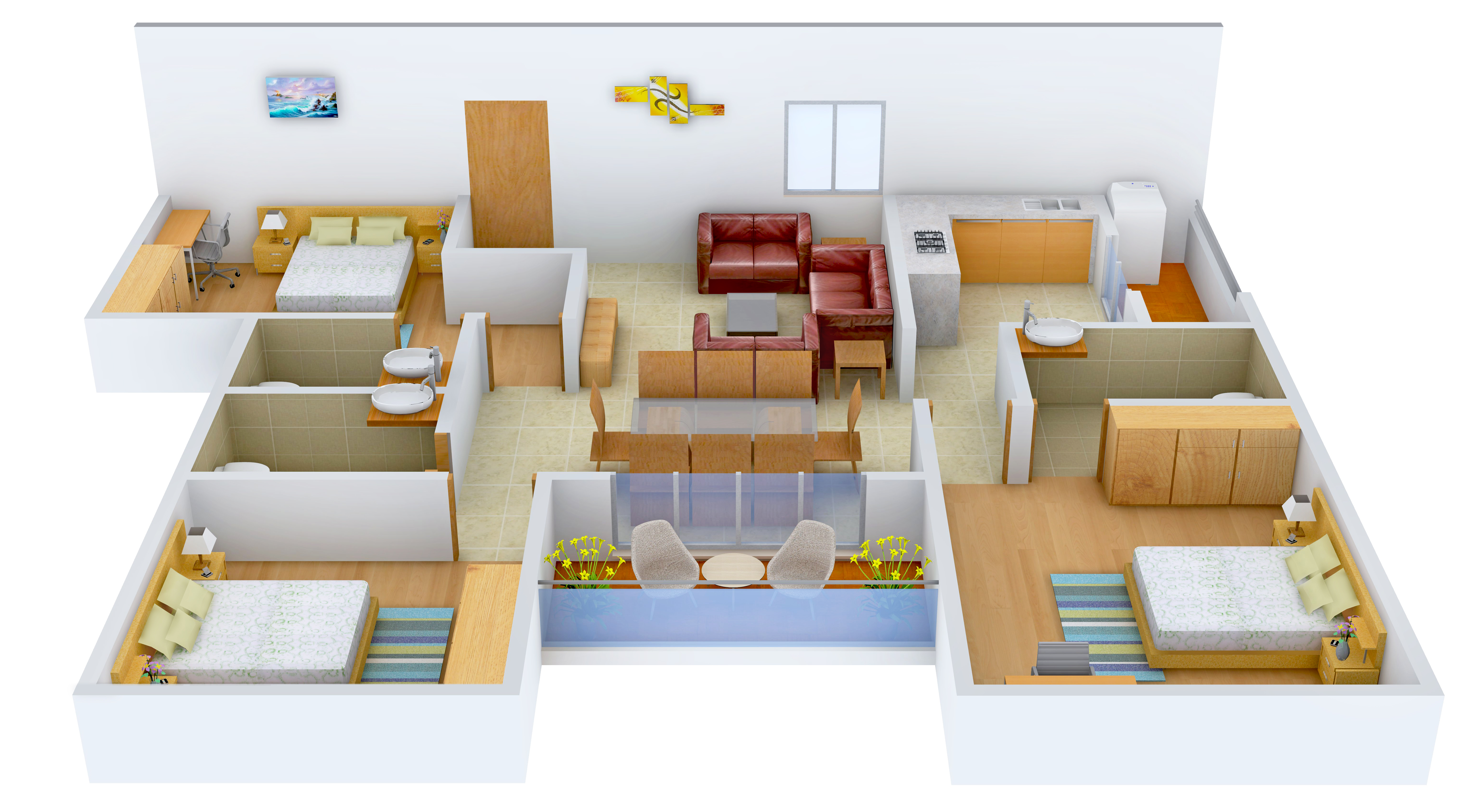 3DFloorPlan of Shriram Luxor