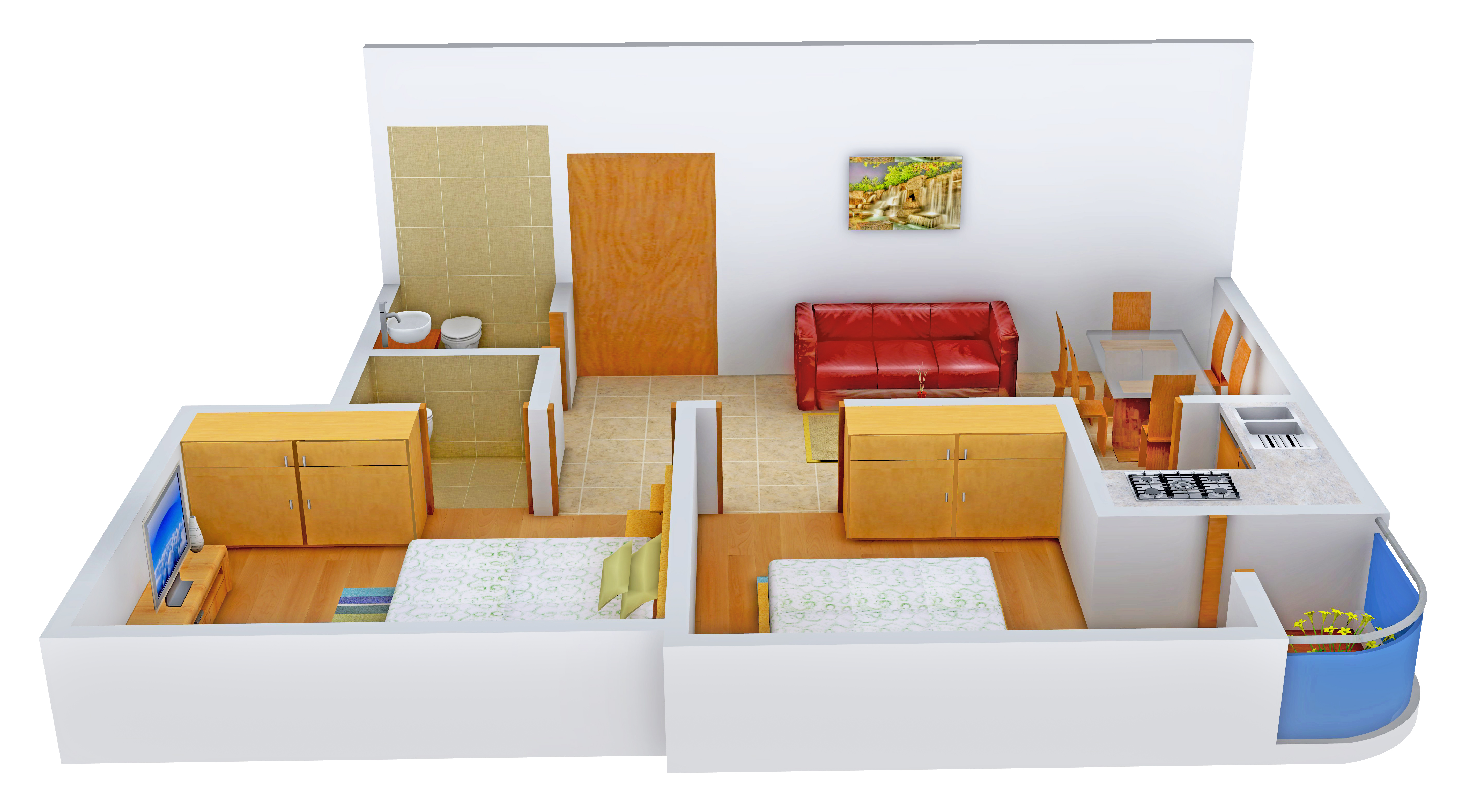 3DFloorPlan of Unique Vatika