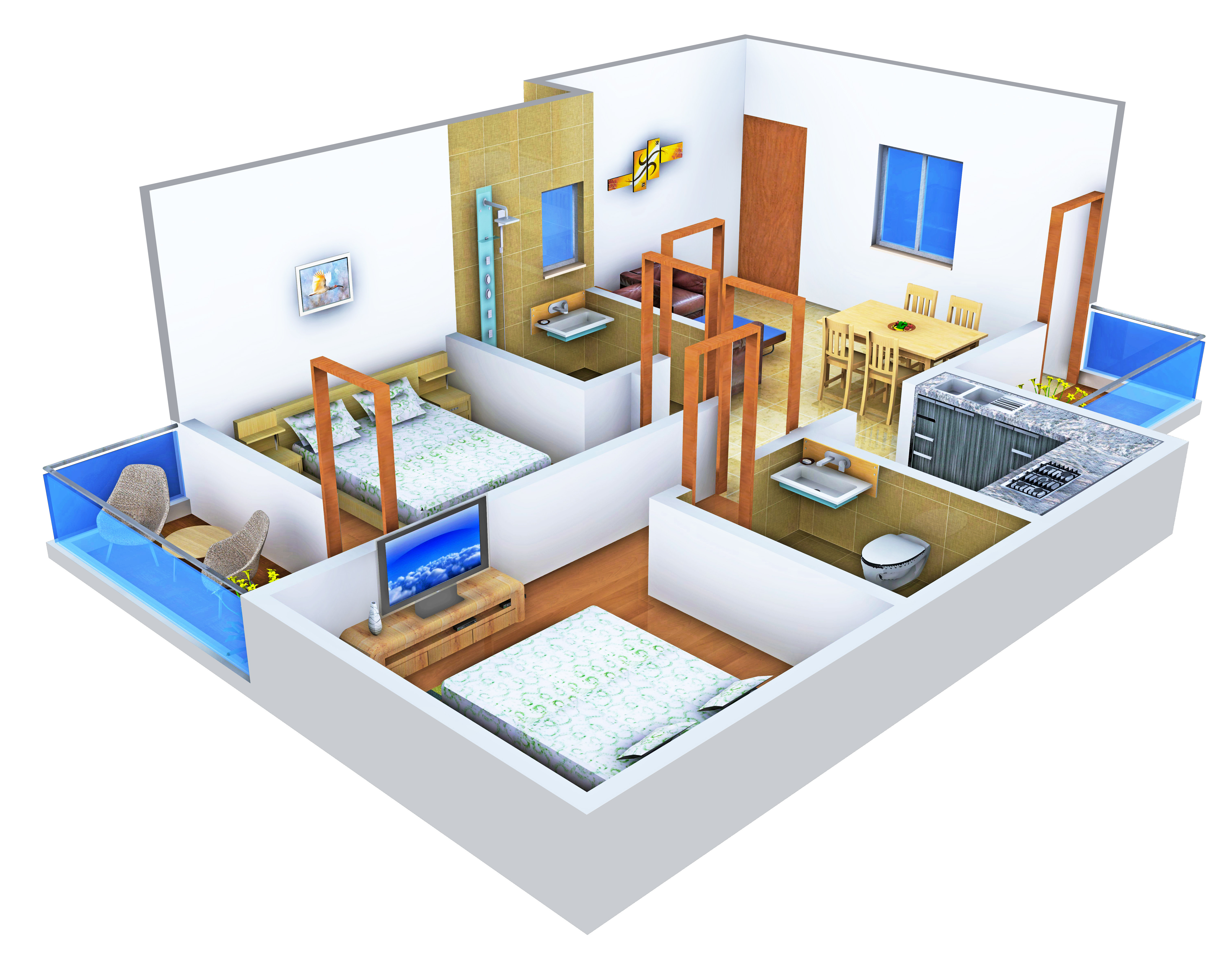 3DFloorPlan of Aryans The Habitat