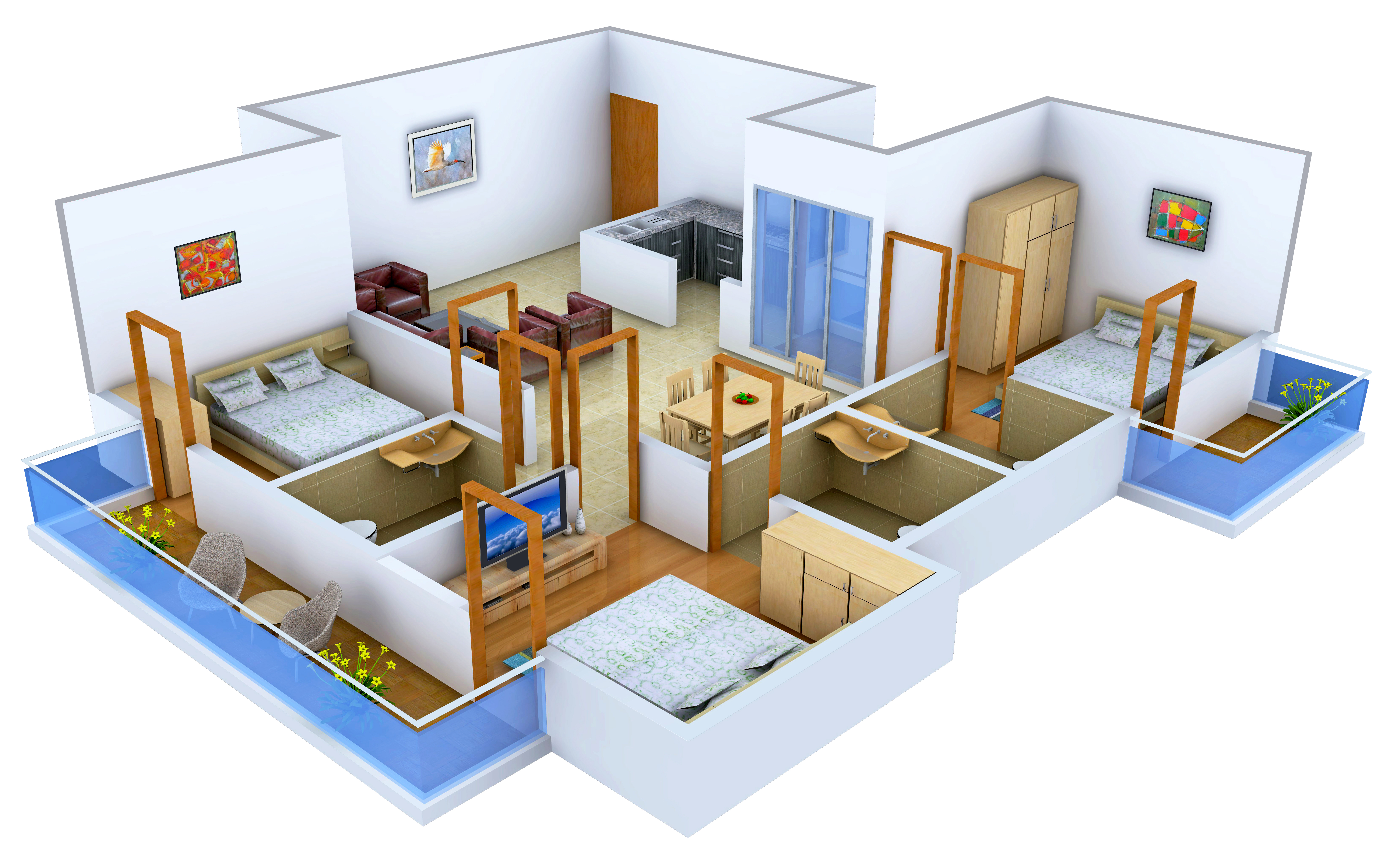3DFloorPlan of Aryans The Habitat