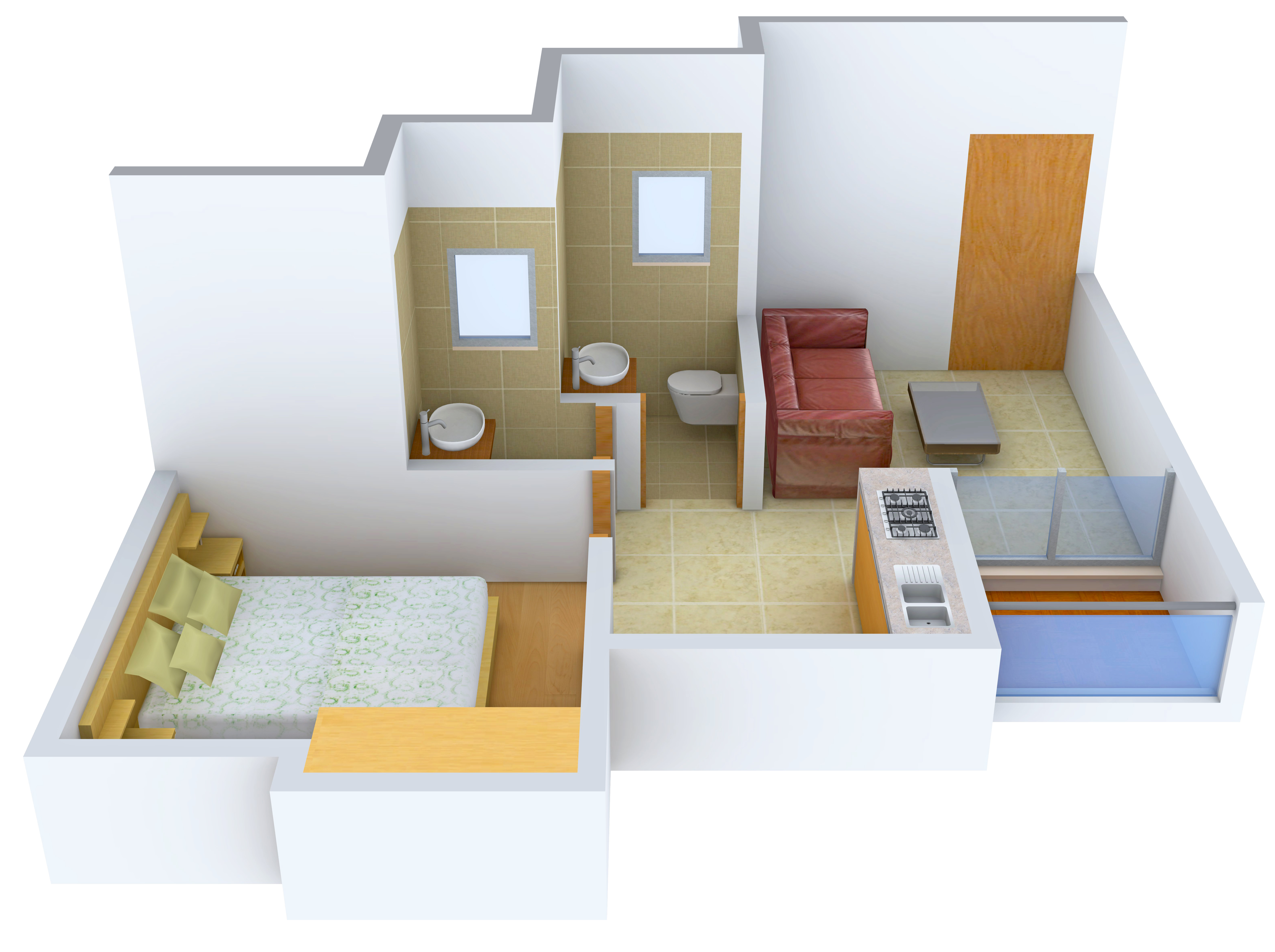 3DFloorPlan of Maple Aapla Ghar Kondhwa Annexe