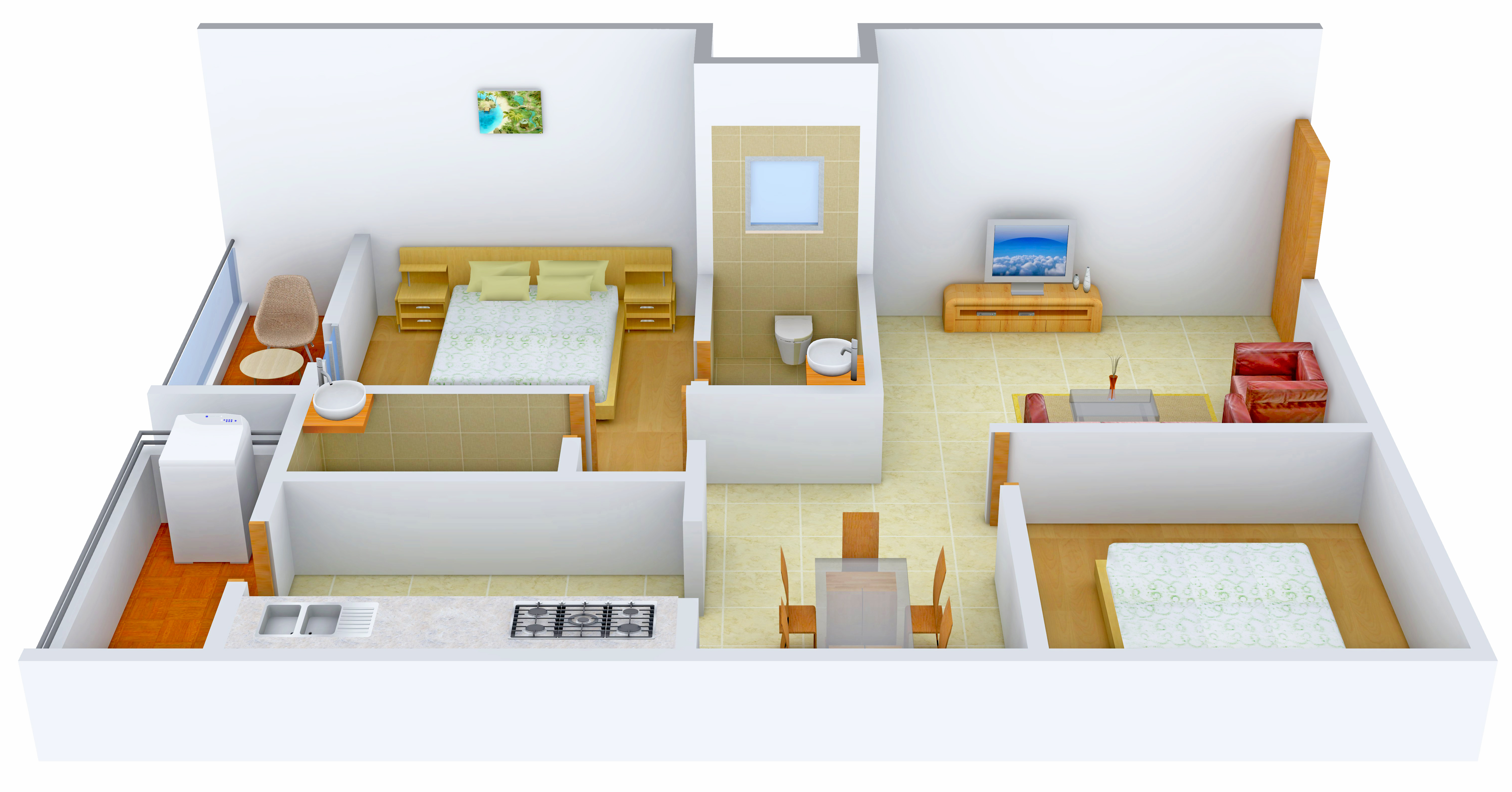 3DFloorPlan of Asrithas Kings Court