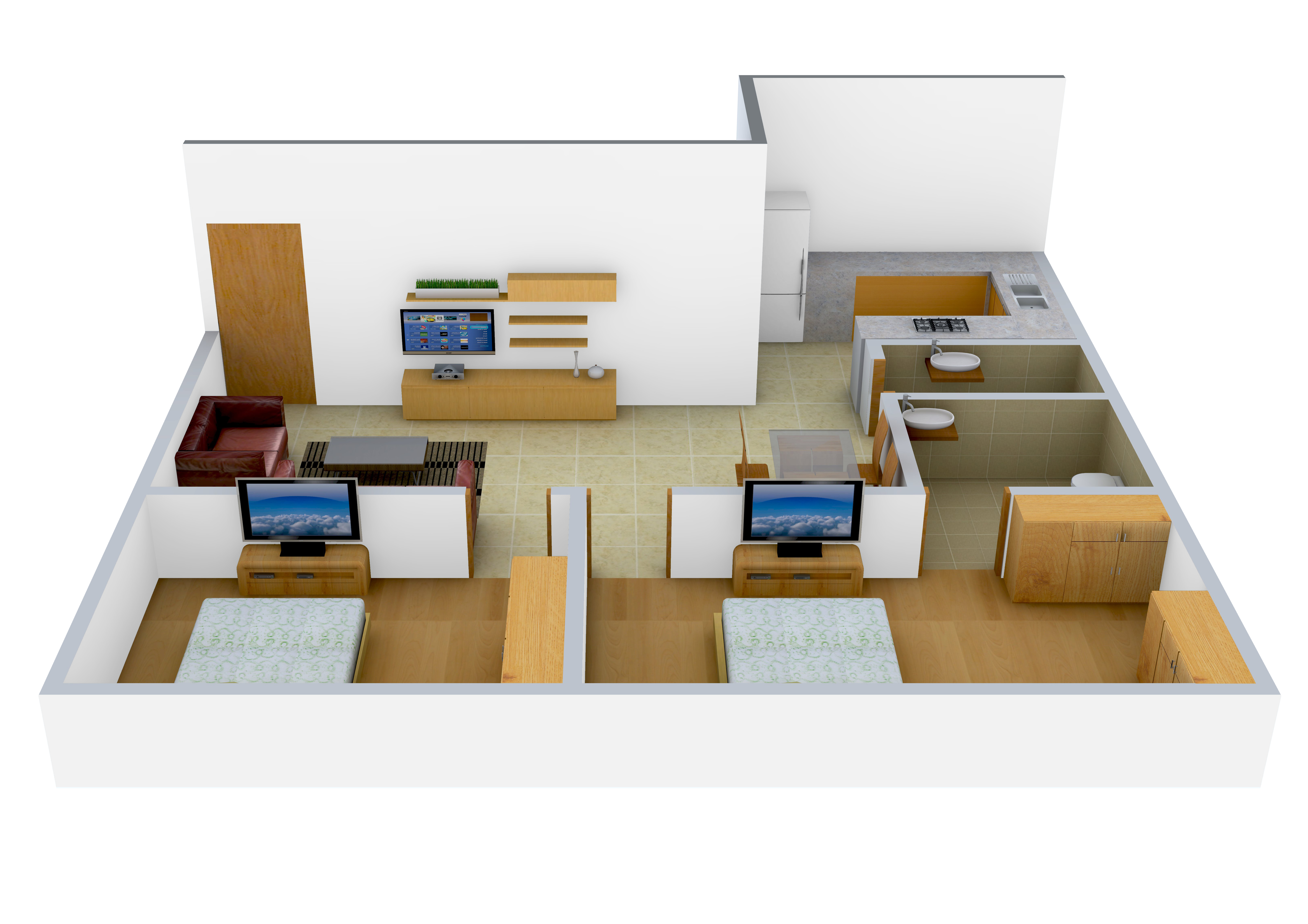 3DFloorPlan of Shrishti Aashirvadh