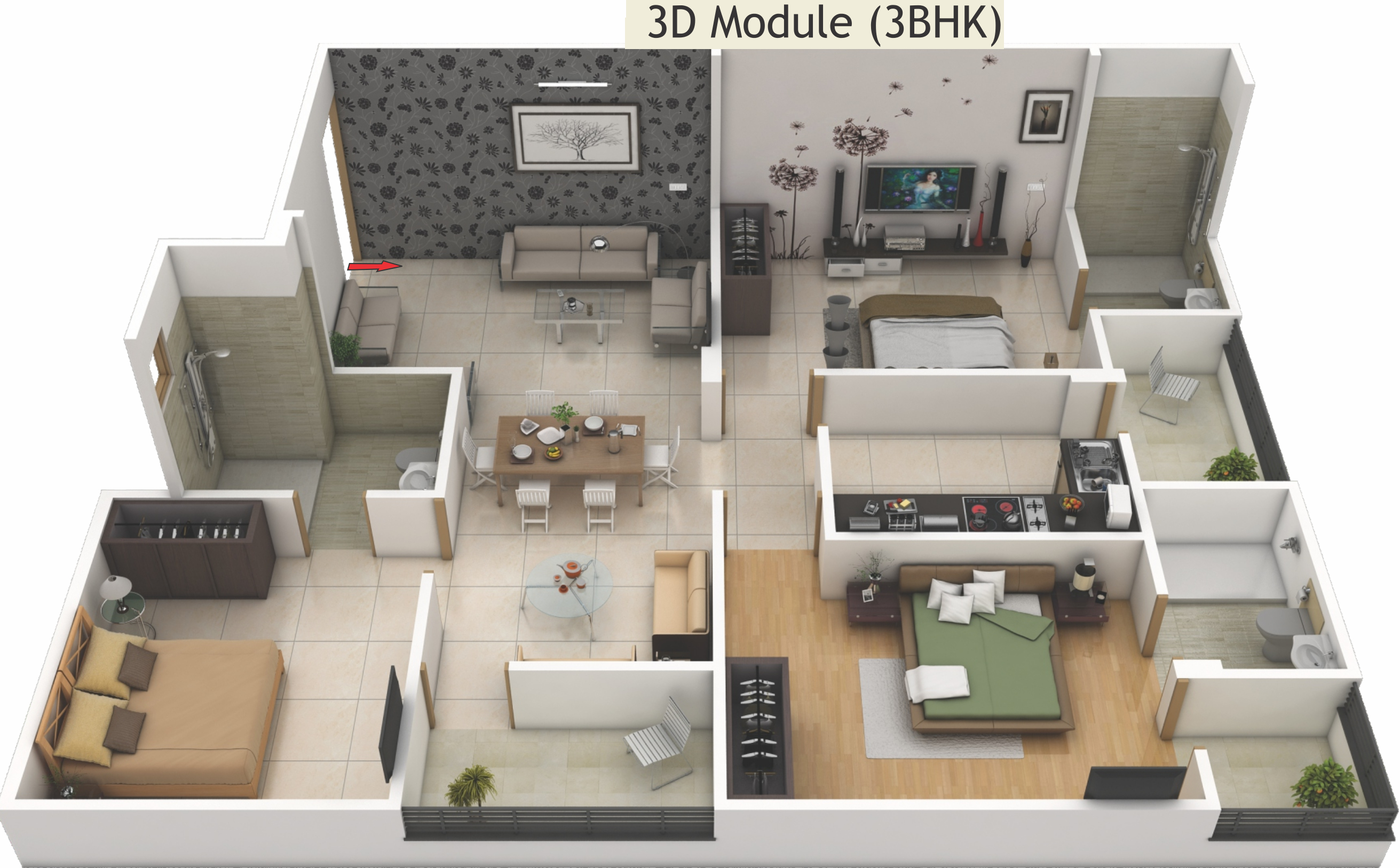 3DFloorPlan of Gem Emerald