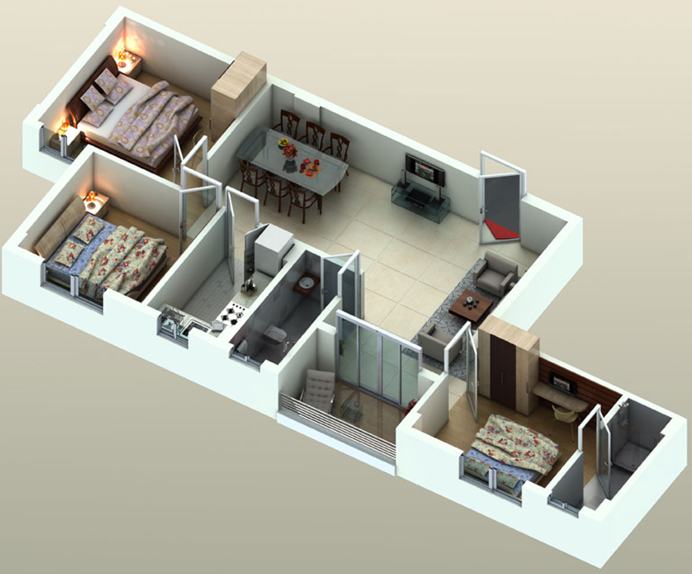 3DFloorPlan of Aatreyee Indrakshinee