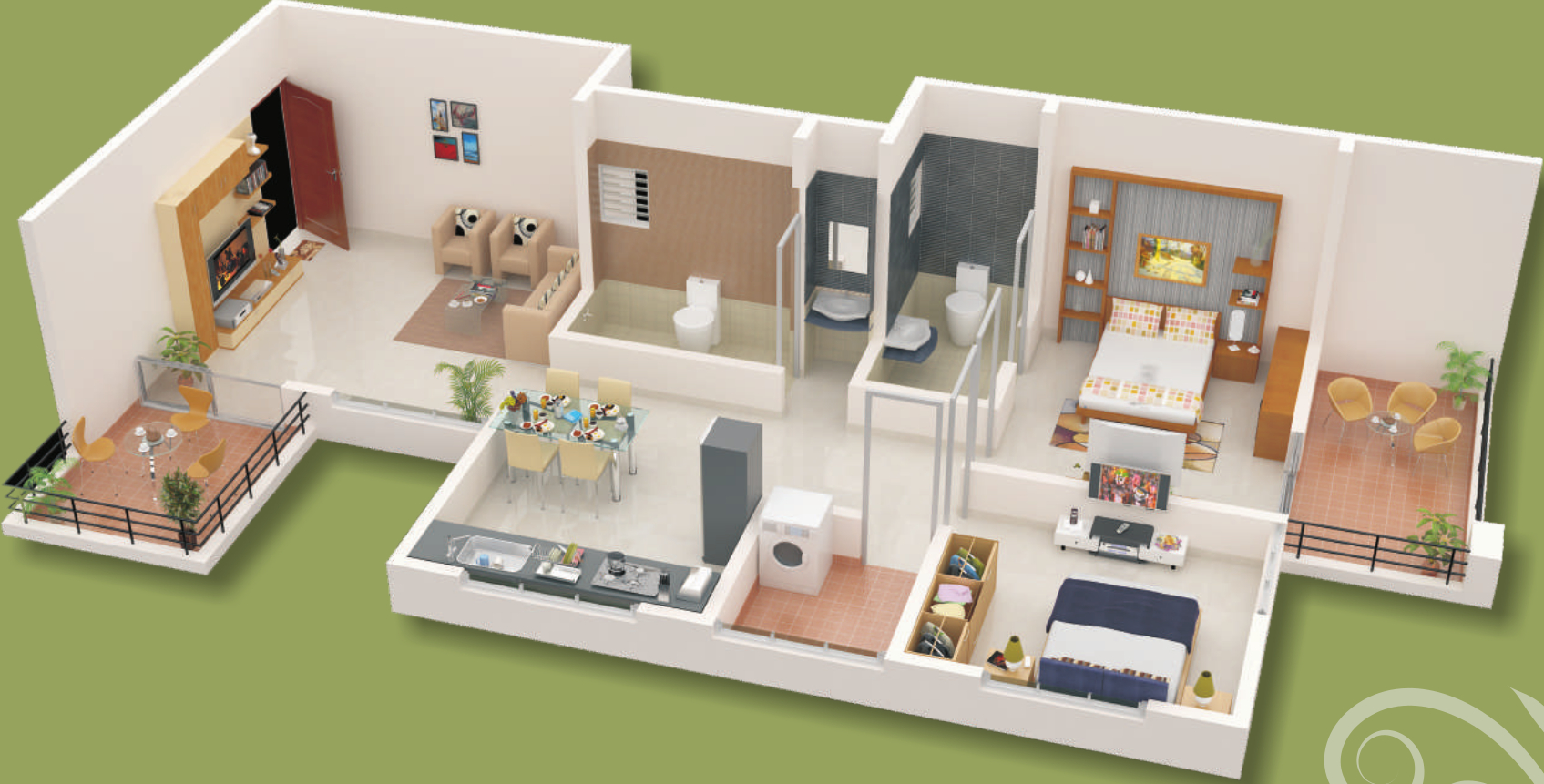 3DFloorPlan of Akruti Saundrya