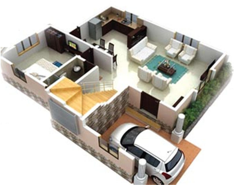 3DFloorPlan of Concrete Sweet Homes