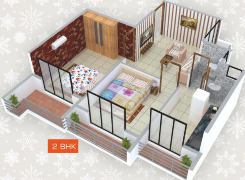 3DFloorPlan of Sarthak Homes