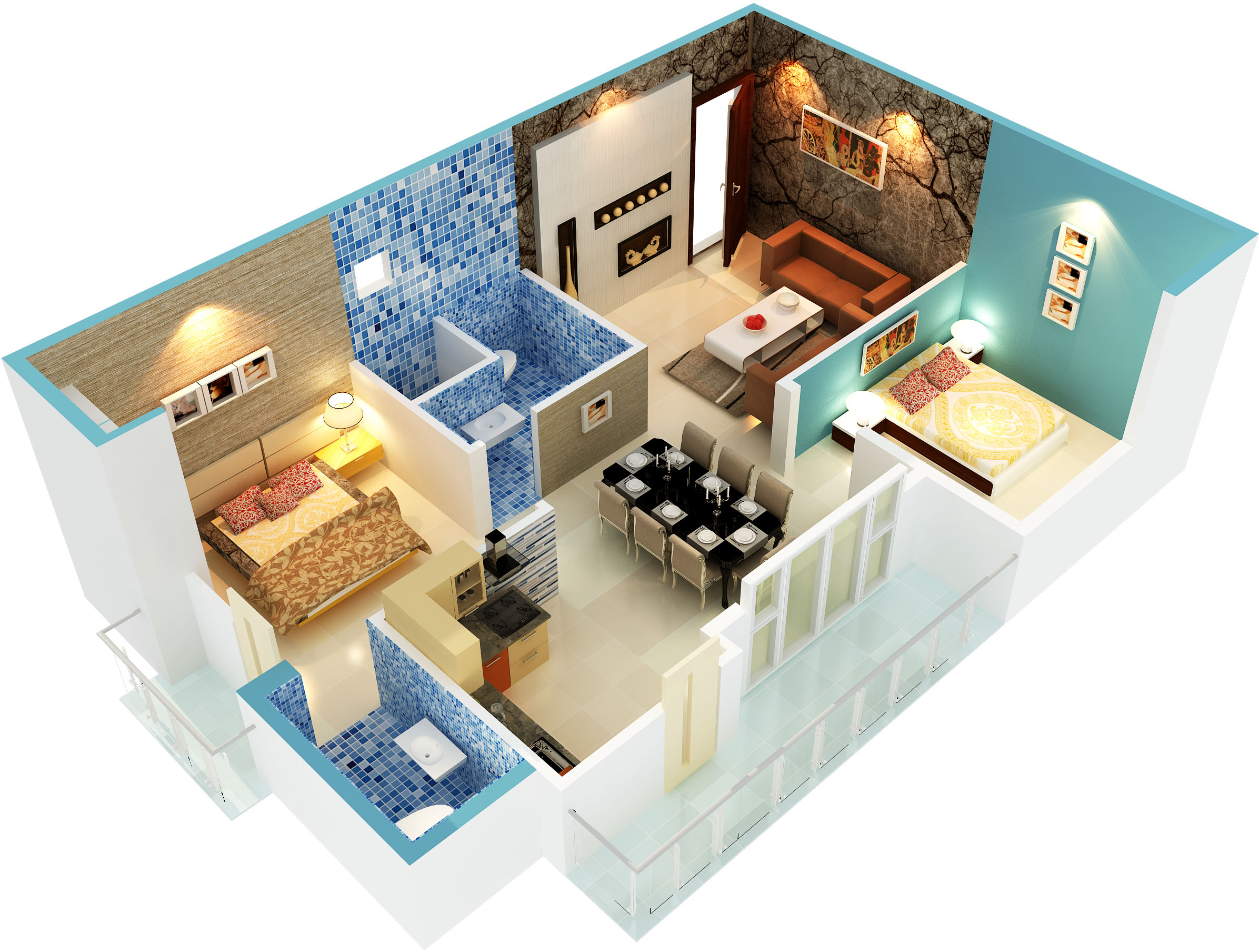 3DFloorPlan of Prominent Vistara