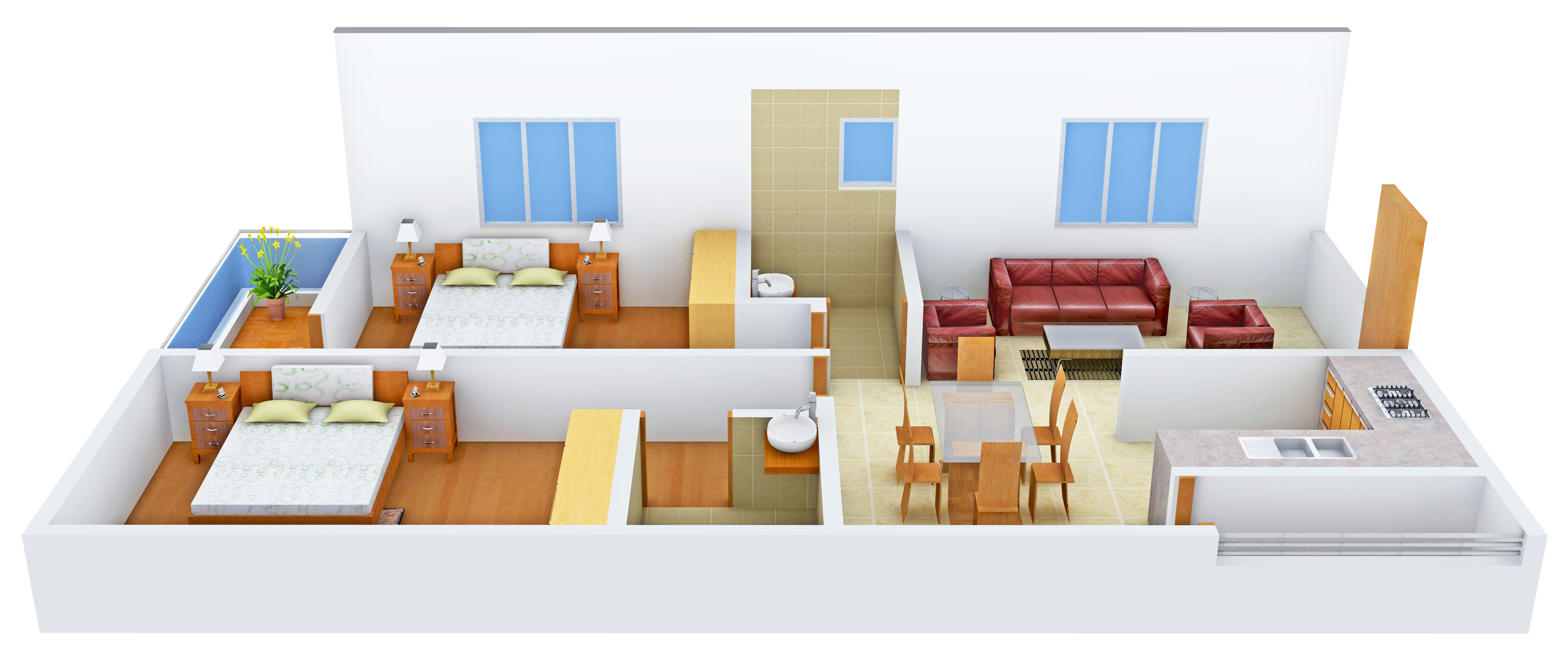 3DFloorPlan of KR Heights