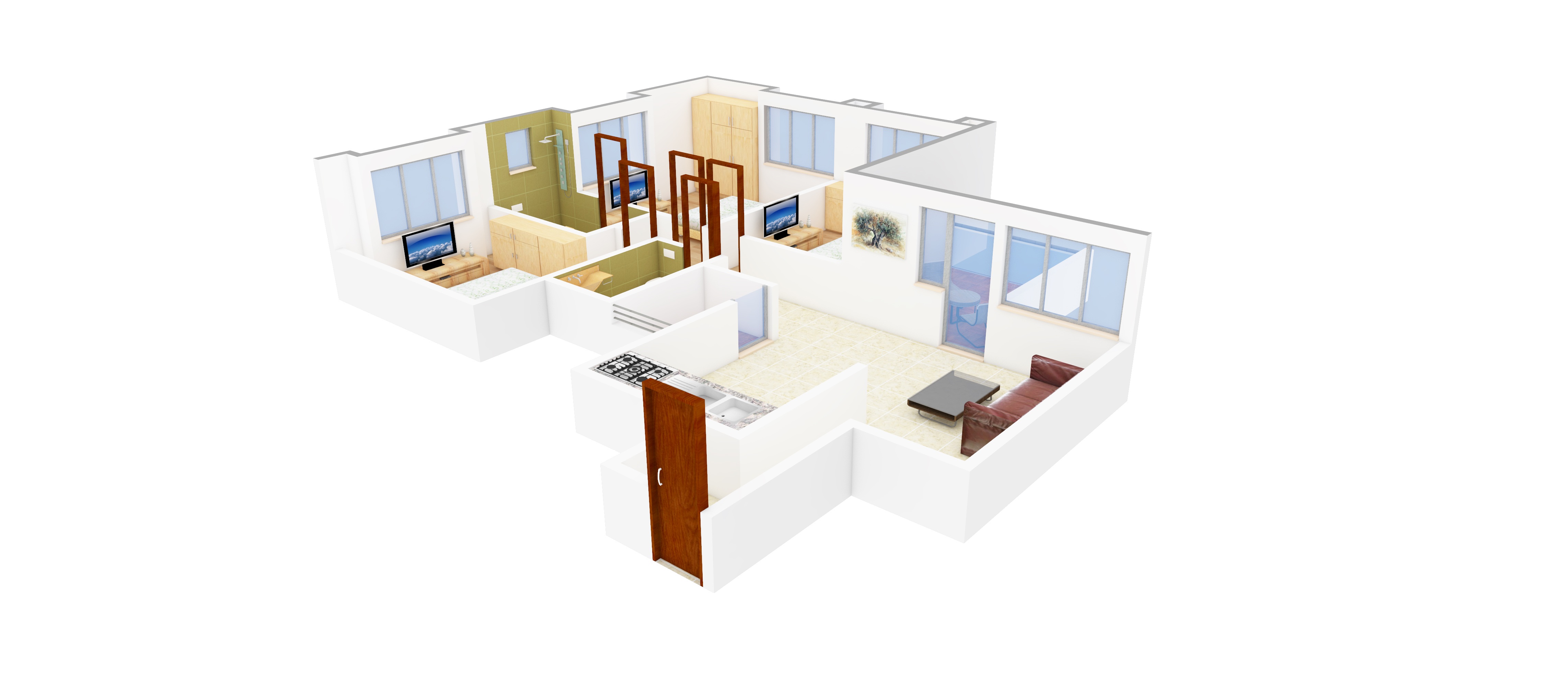 3DFloorPlan of Ashish Constructions Promoters And Builders Ecstasy
