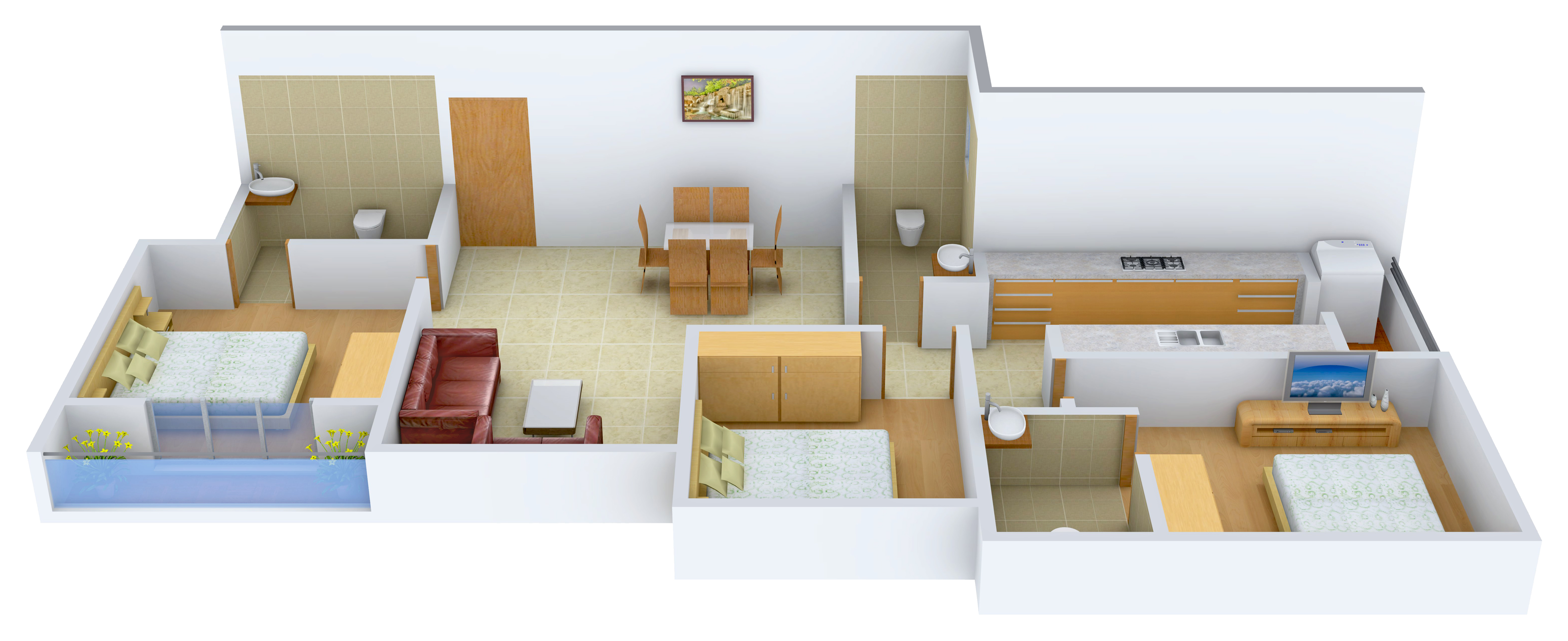 3DFloorPlan of Regal Rich Blossoms