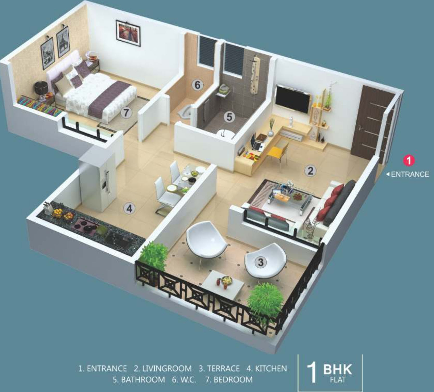 3DFloorPlan of DSP DS Vrindavan