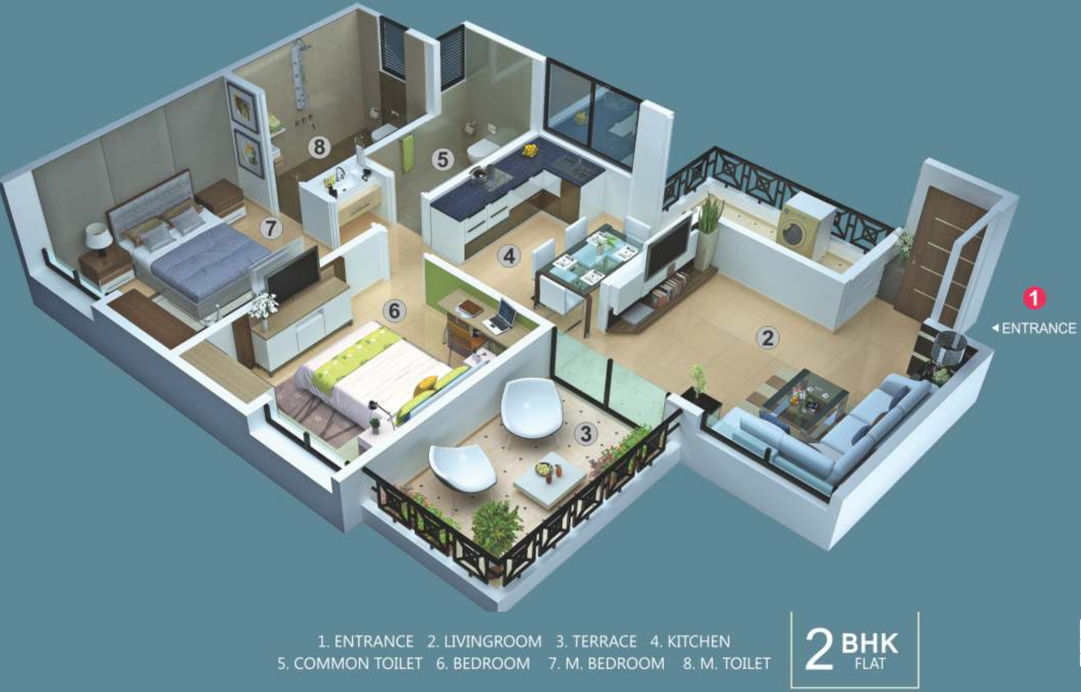 3DFloorPlan of DSP DS Vrindavan