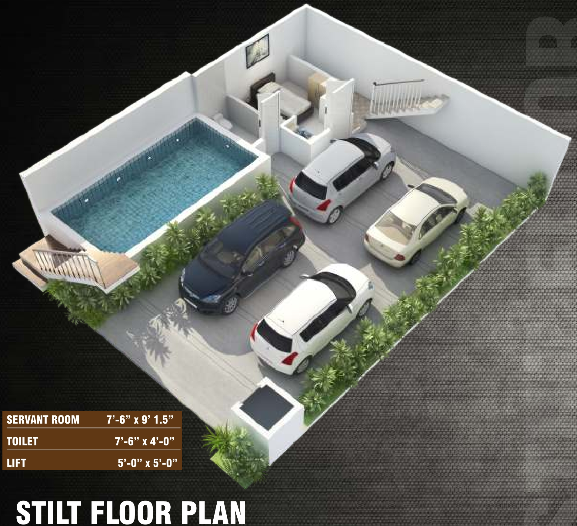 3DFloorPlan of Endee Aura Villa
