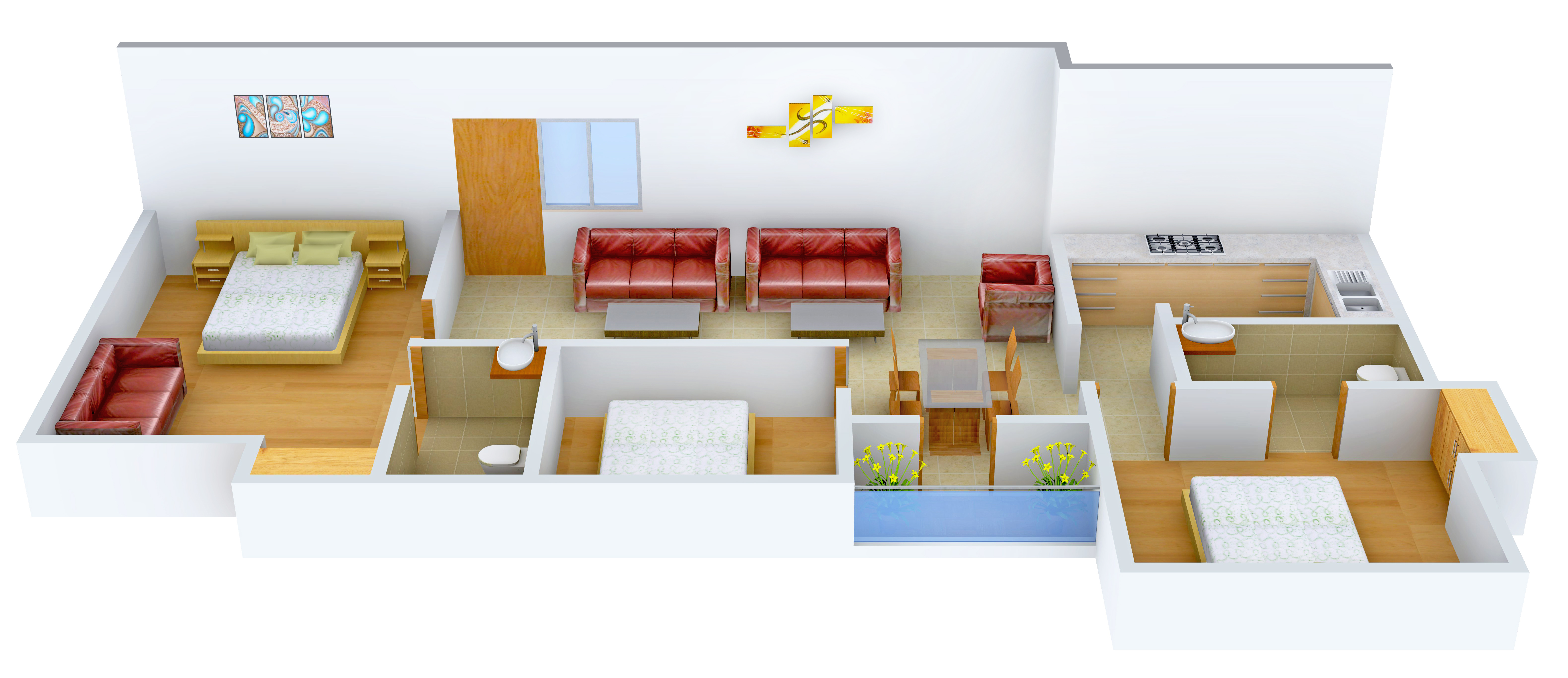 3DFloorPlan of Selvaganesh Creek Front