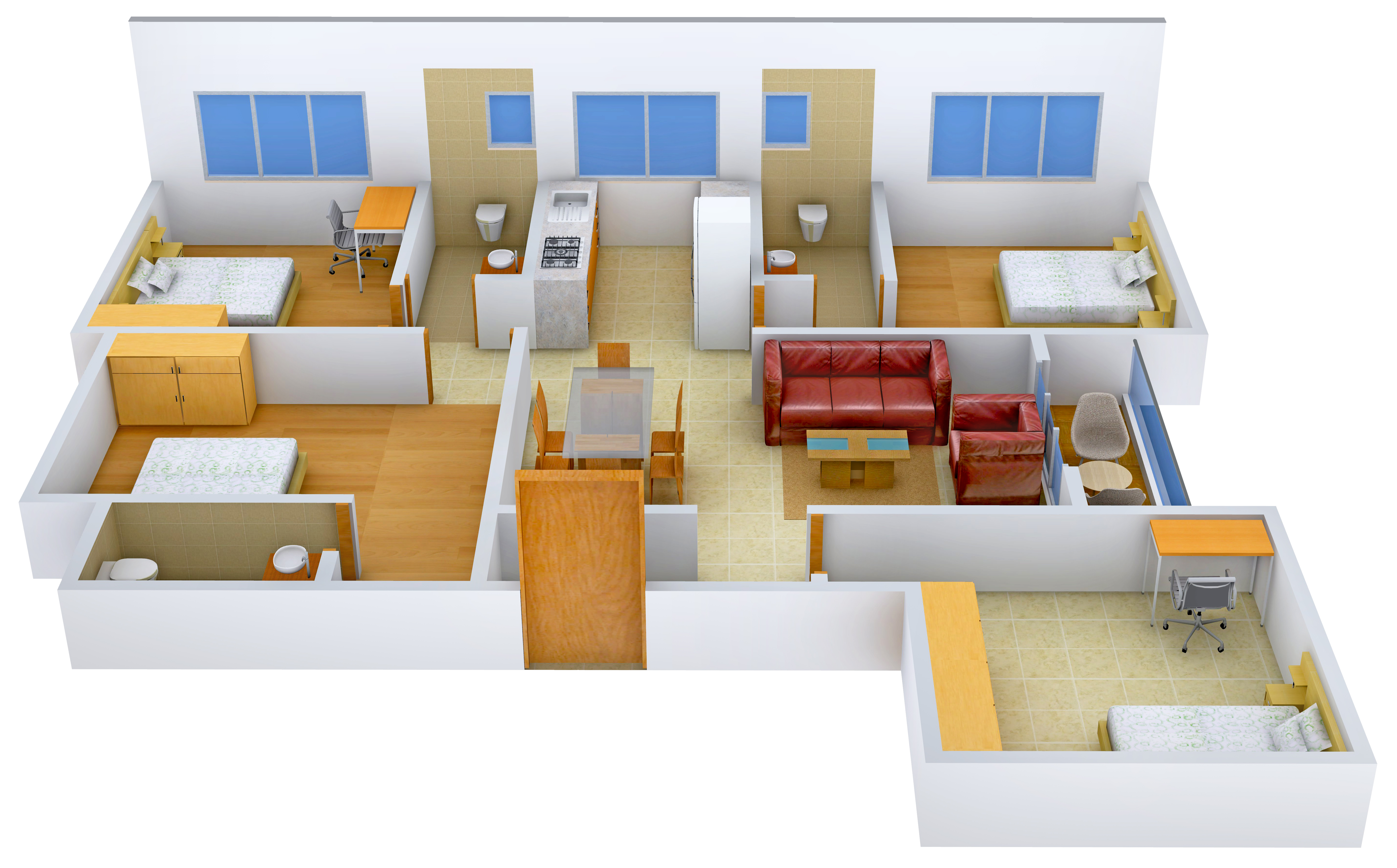 3DFloorPlan of Integrated Ahana