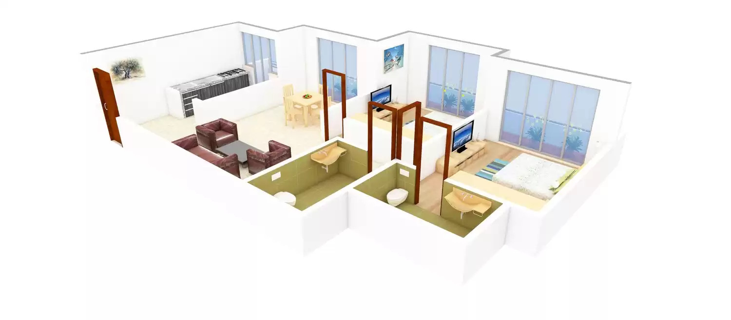 3DFloorPlan of Sonam Golden Nest Phase XVI