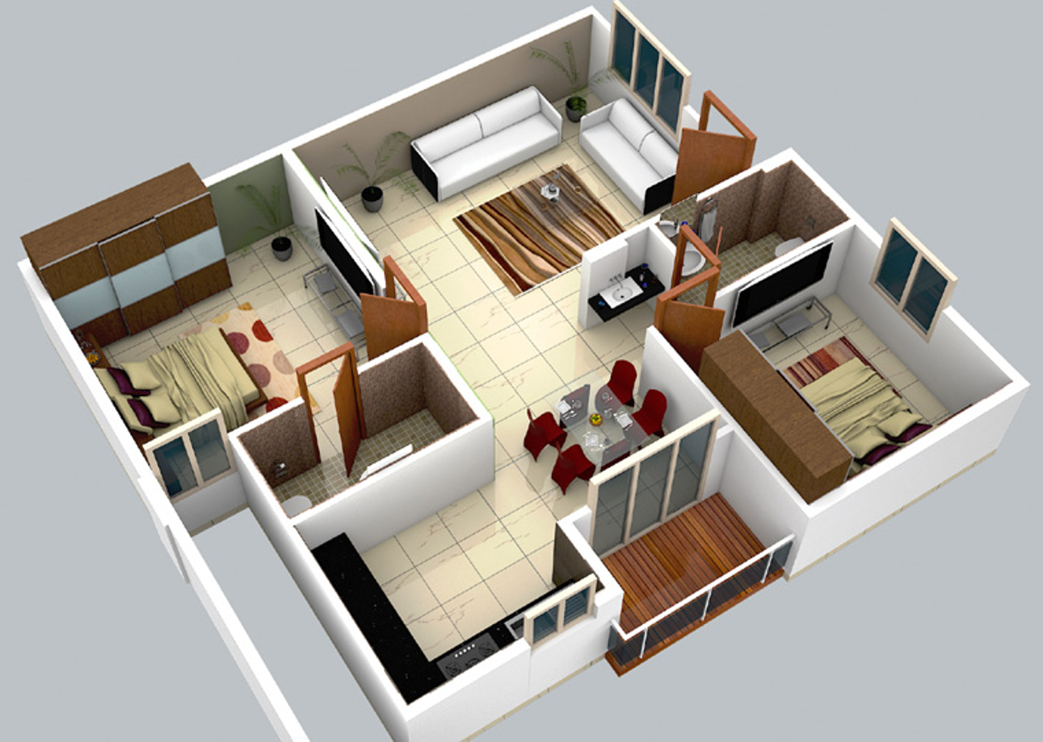3DFloorPlan of Flourish Kalpatharu