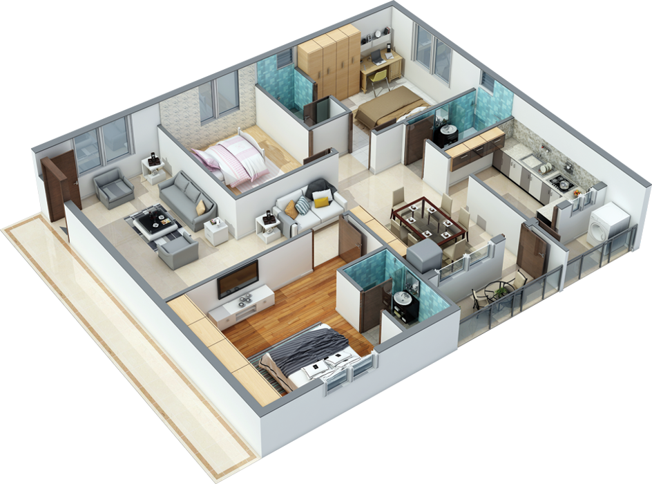 3DFloorPlan of Anuradha Siri Jewel