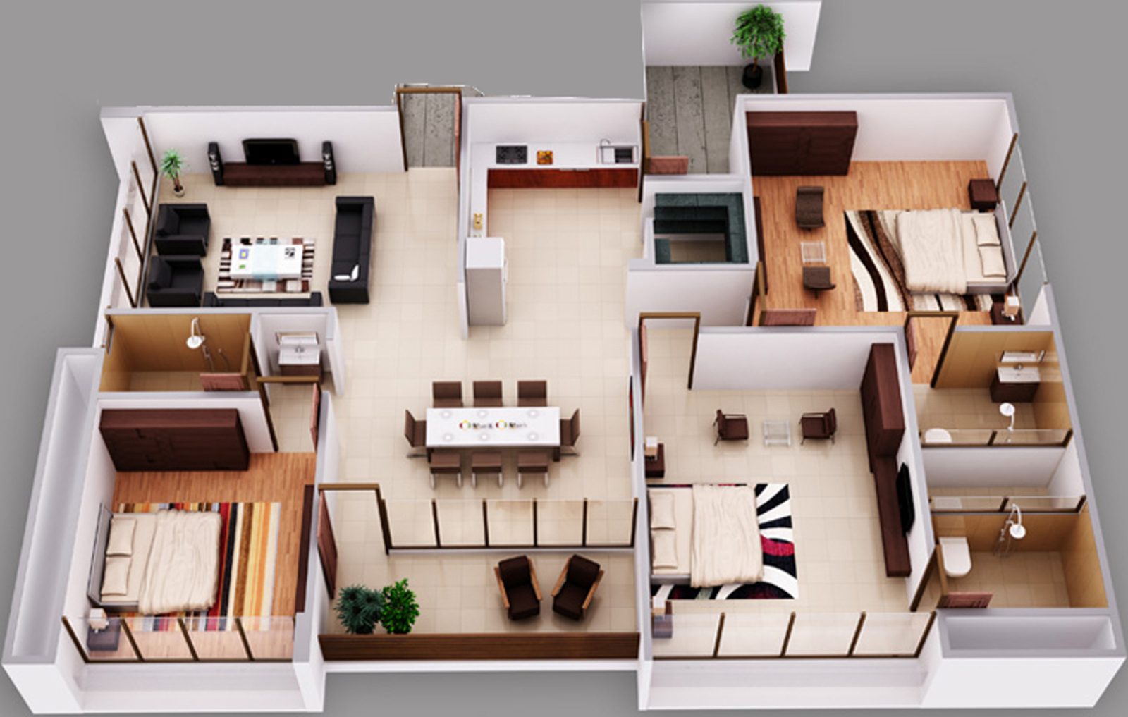3DFloorPlan of Zodiac Aarish