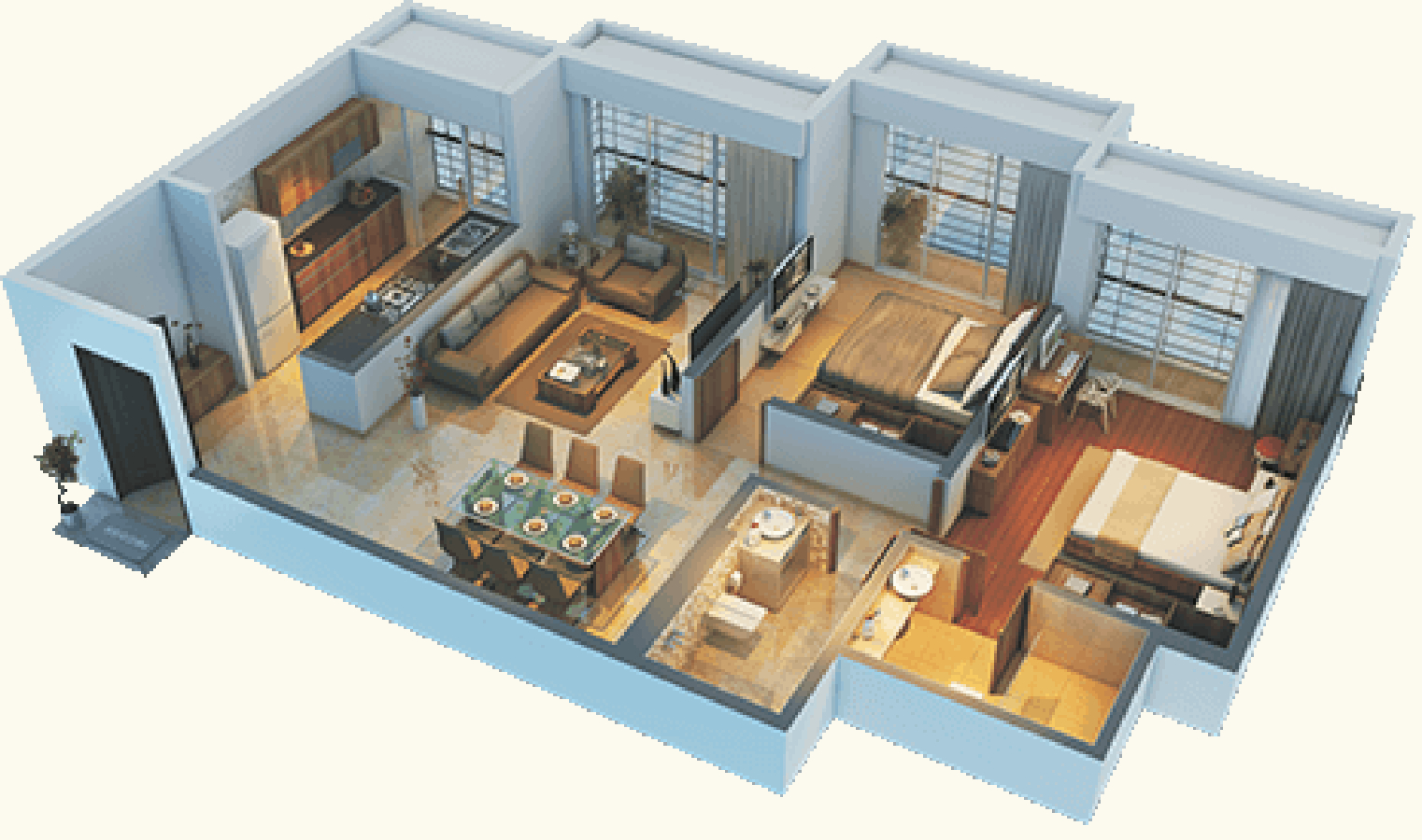 3DFloorPlan of Sonam Indraprasth