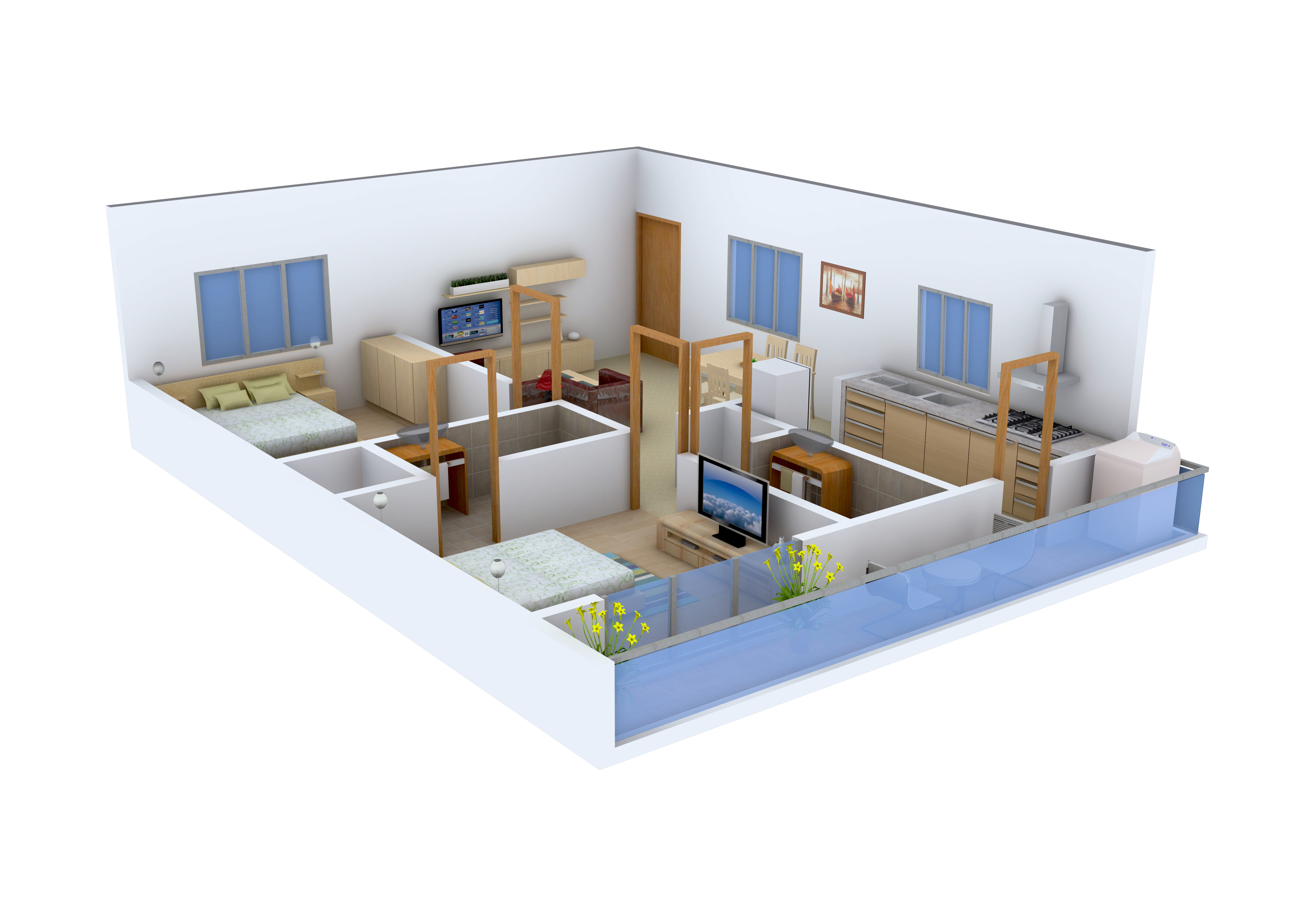 3DFloorPlan of Anubhava Sri Shantha