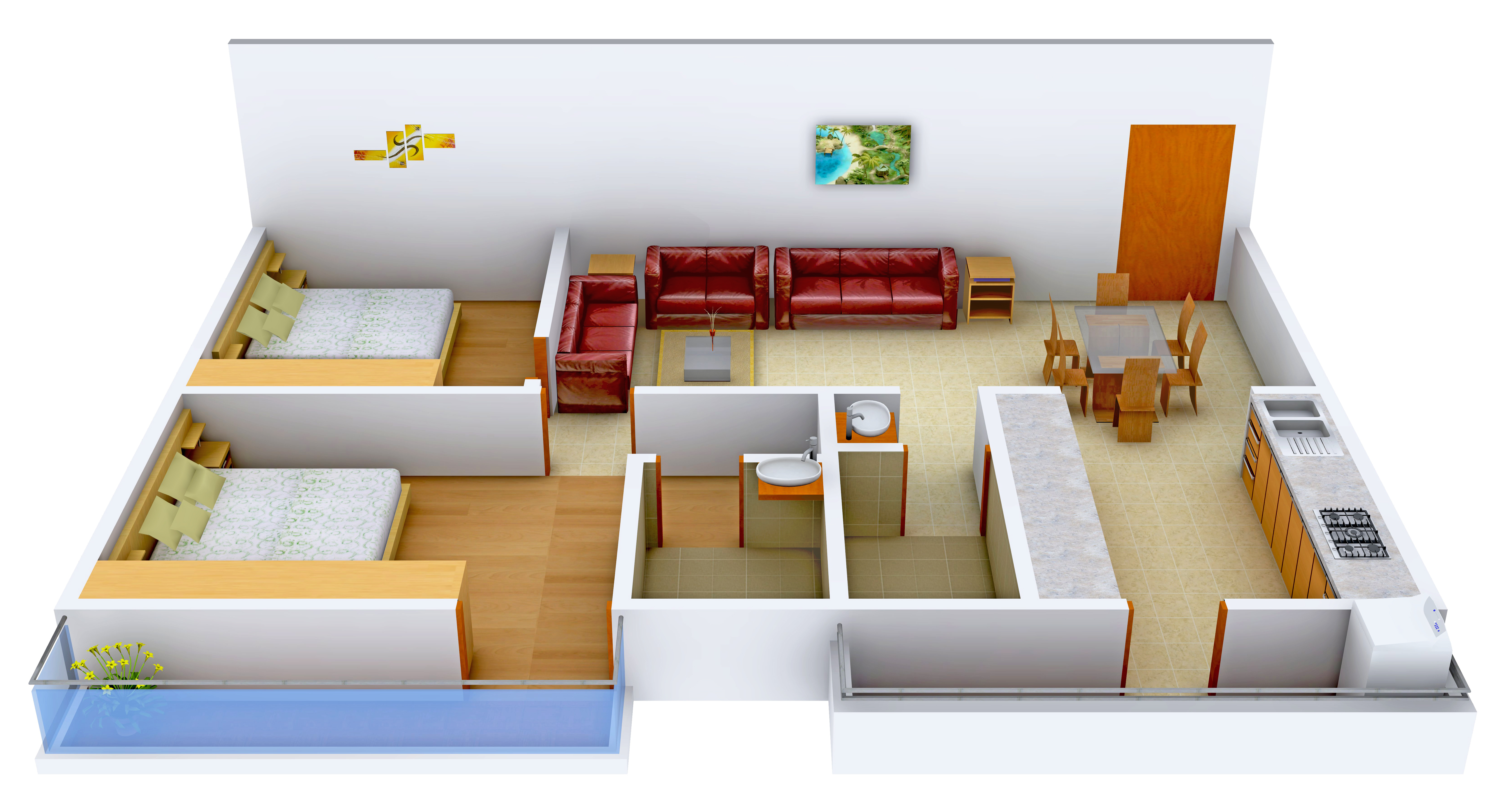 3DFloorPlan of Anubhava Ishwerya Elite