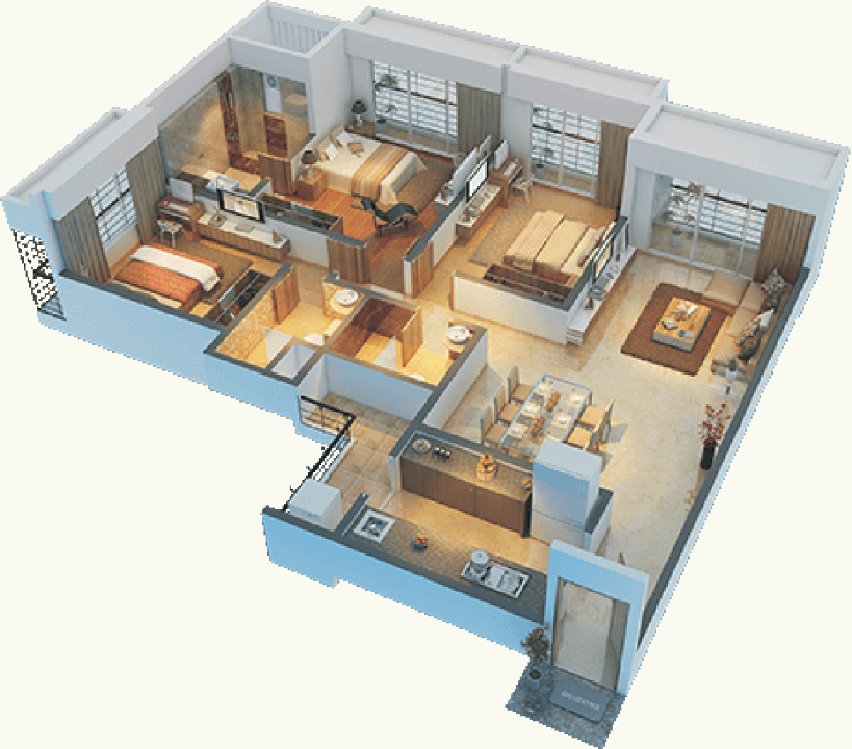 3DFloorPlan of Sonam Indraprasth