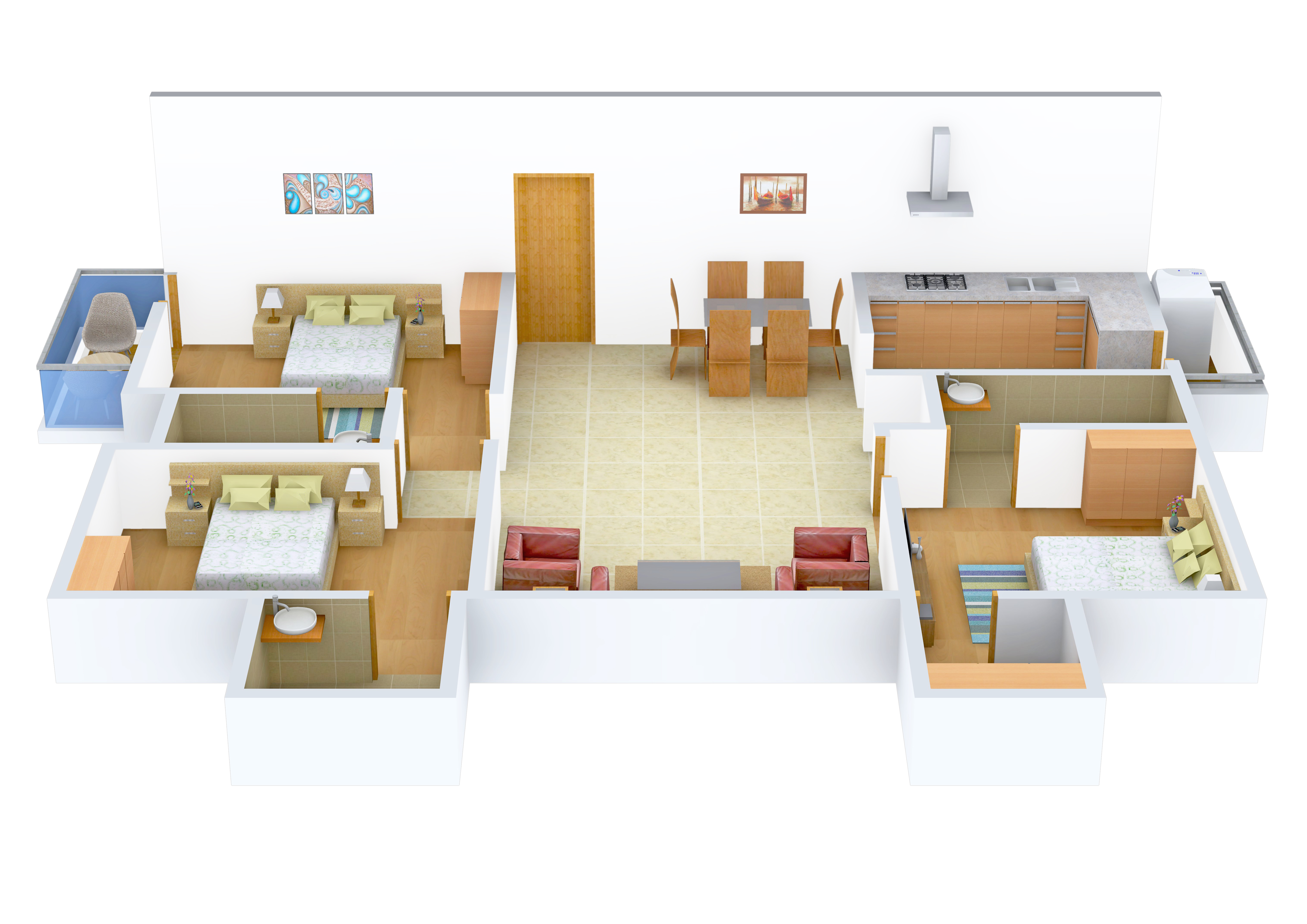 3DFloorPlan of Rajni Bliss