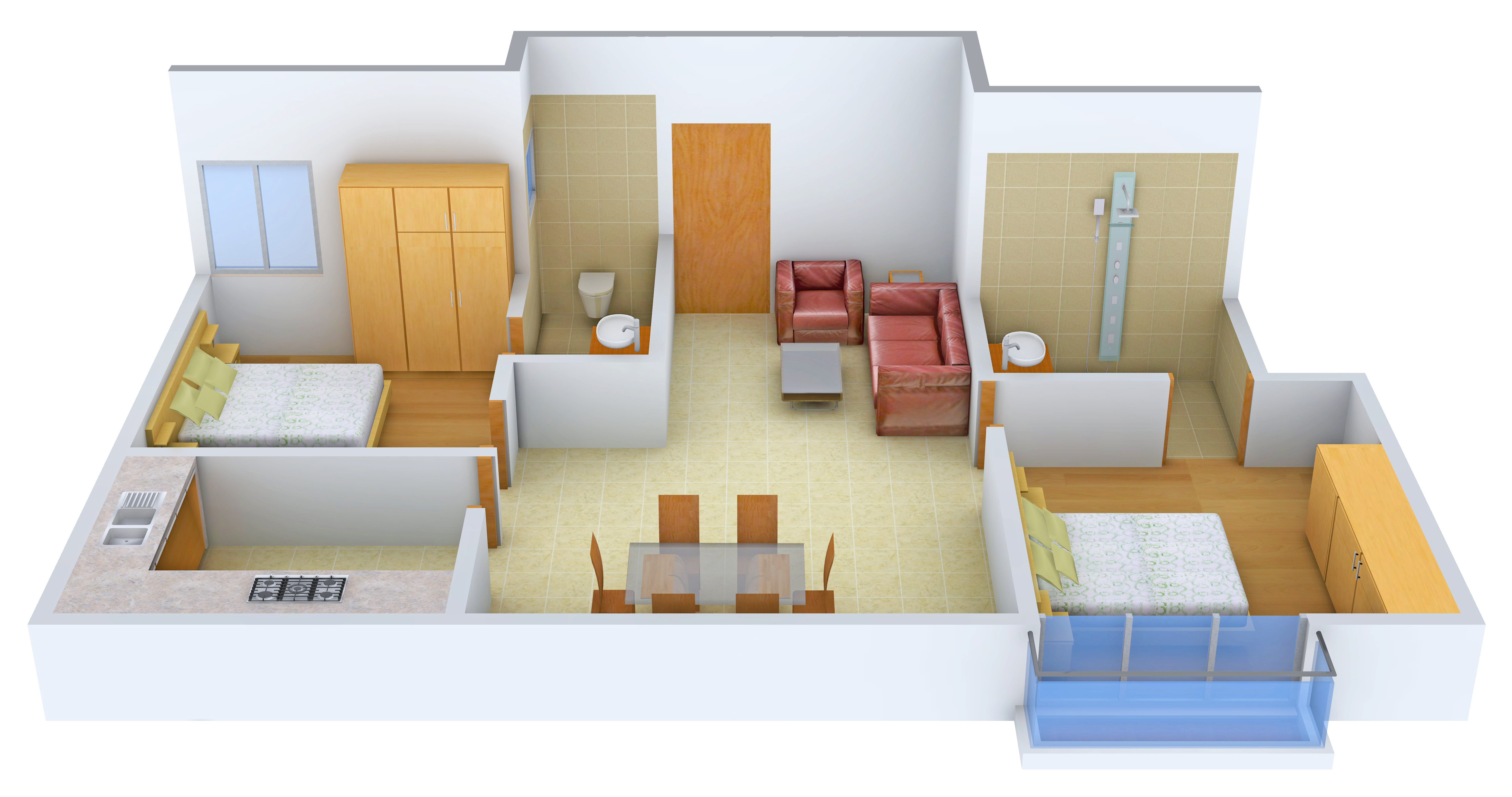 3DFloorPlan of Hexa Sunflower
