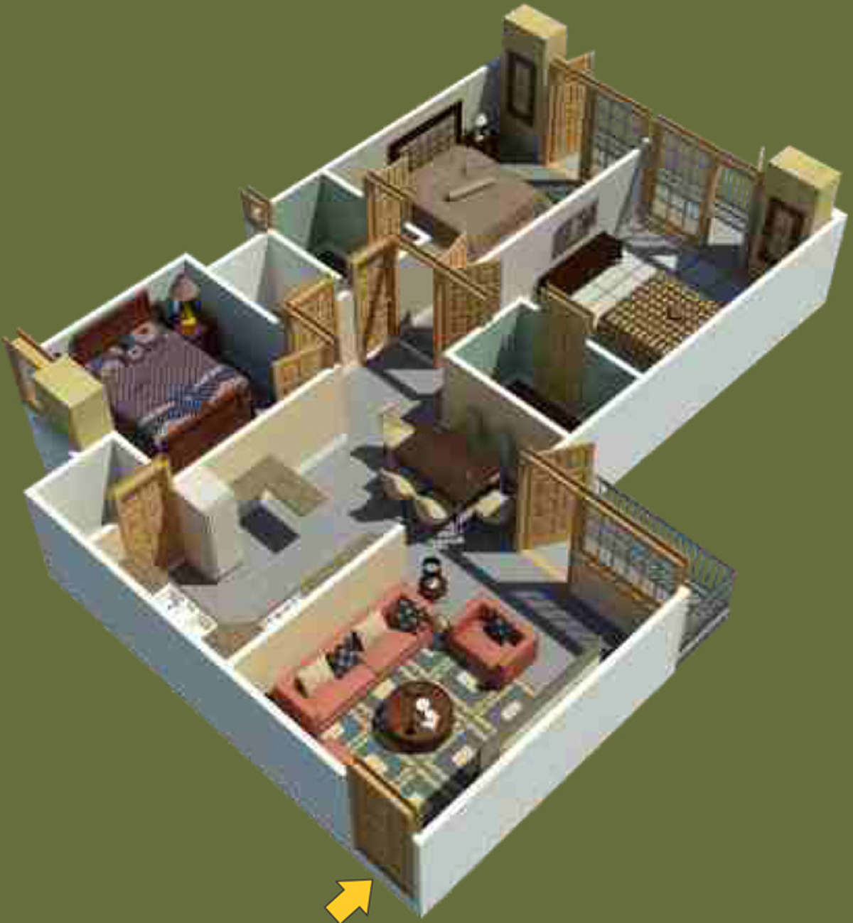 3DFloorPlan of Gayatri Manhar Garden