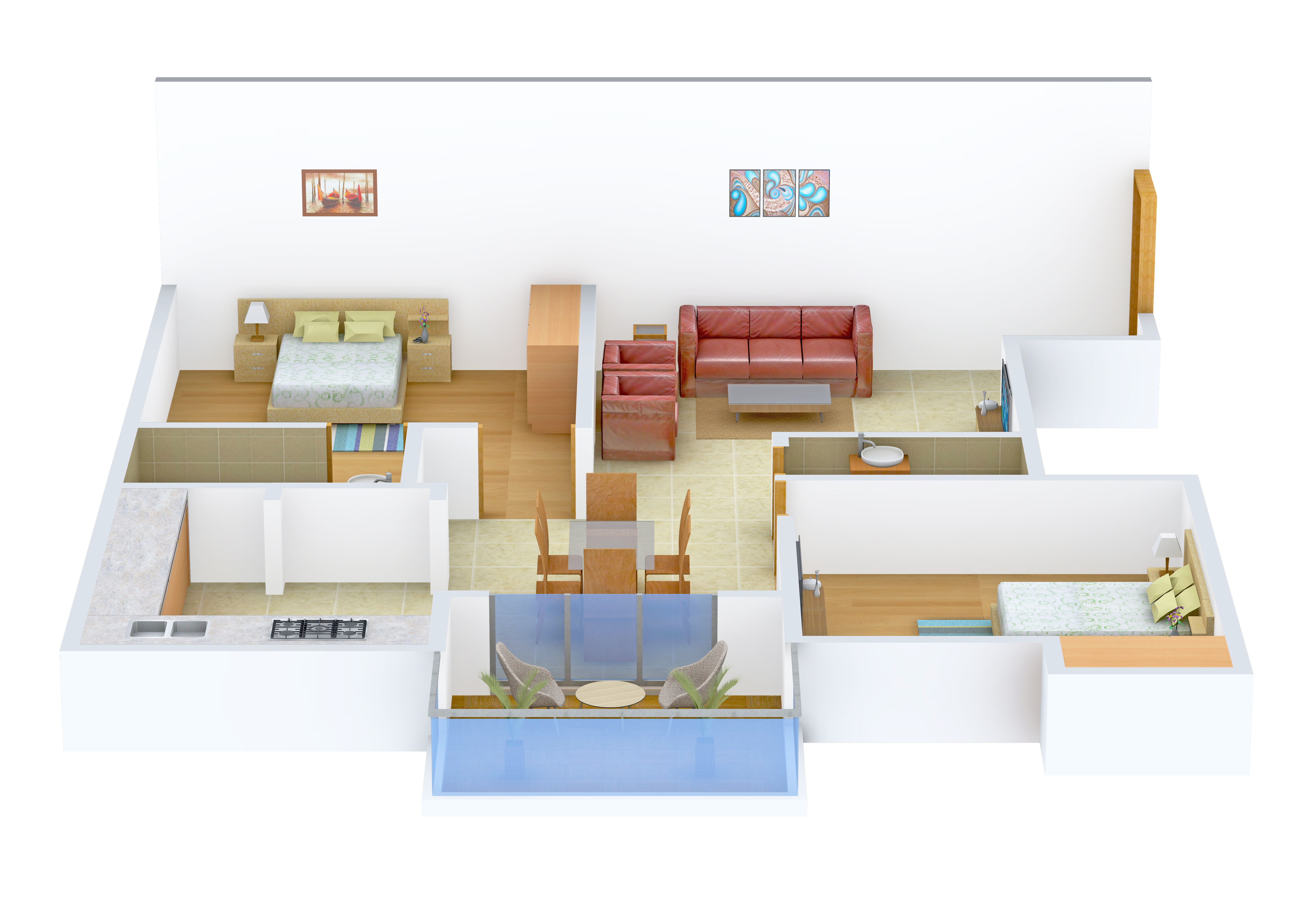 3DFloorPlan of Shirdi Whitefield Grand