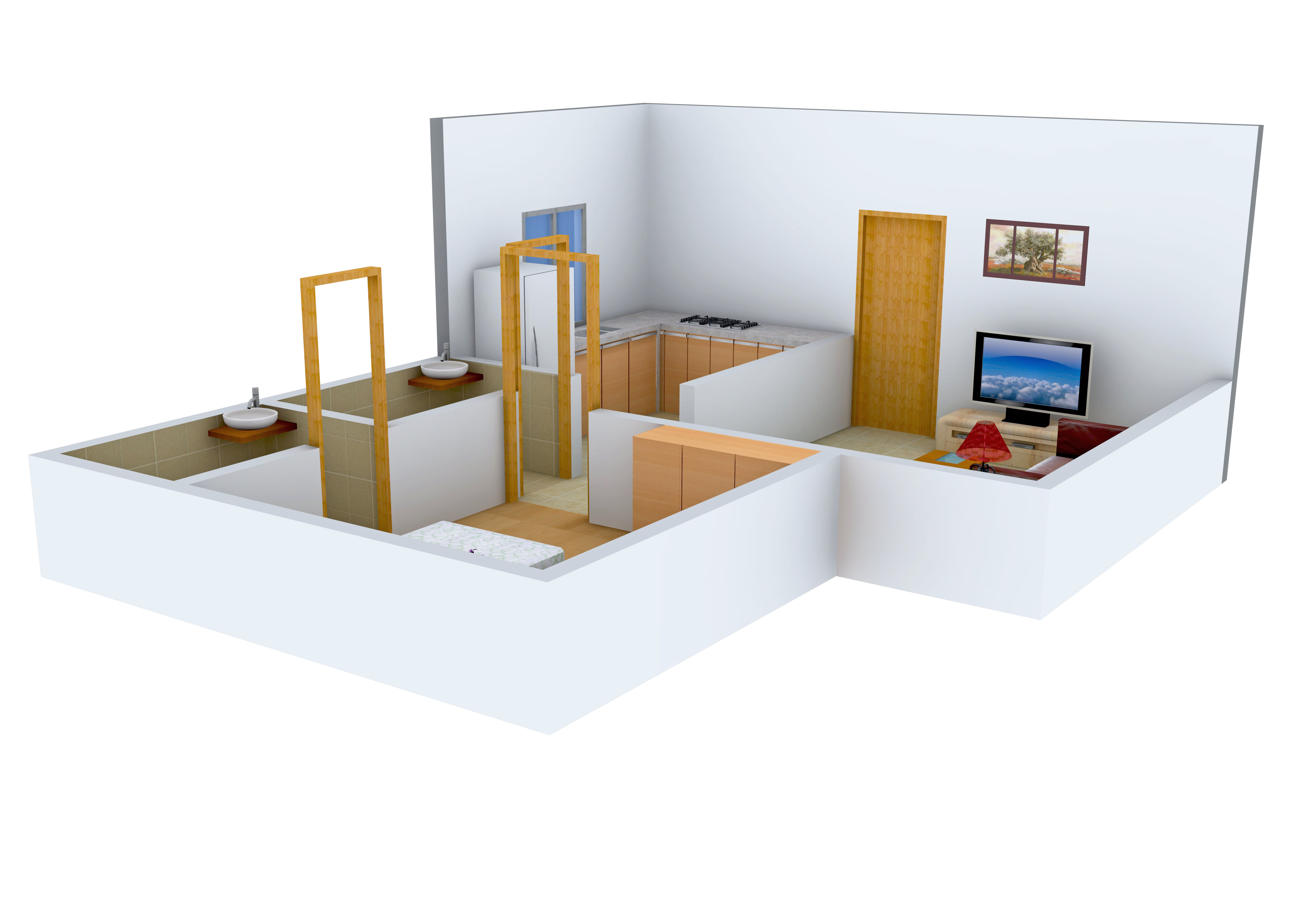 3DFloorPlan of Omkar Apartment