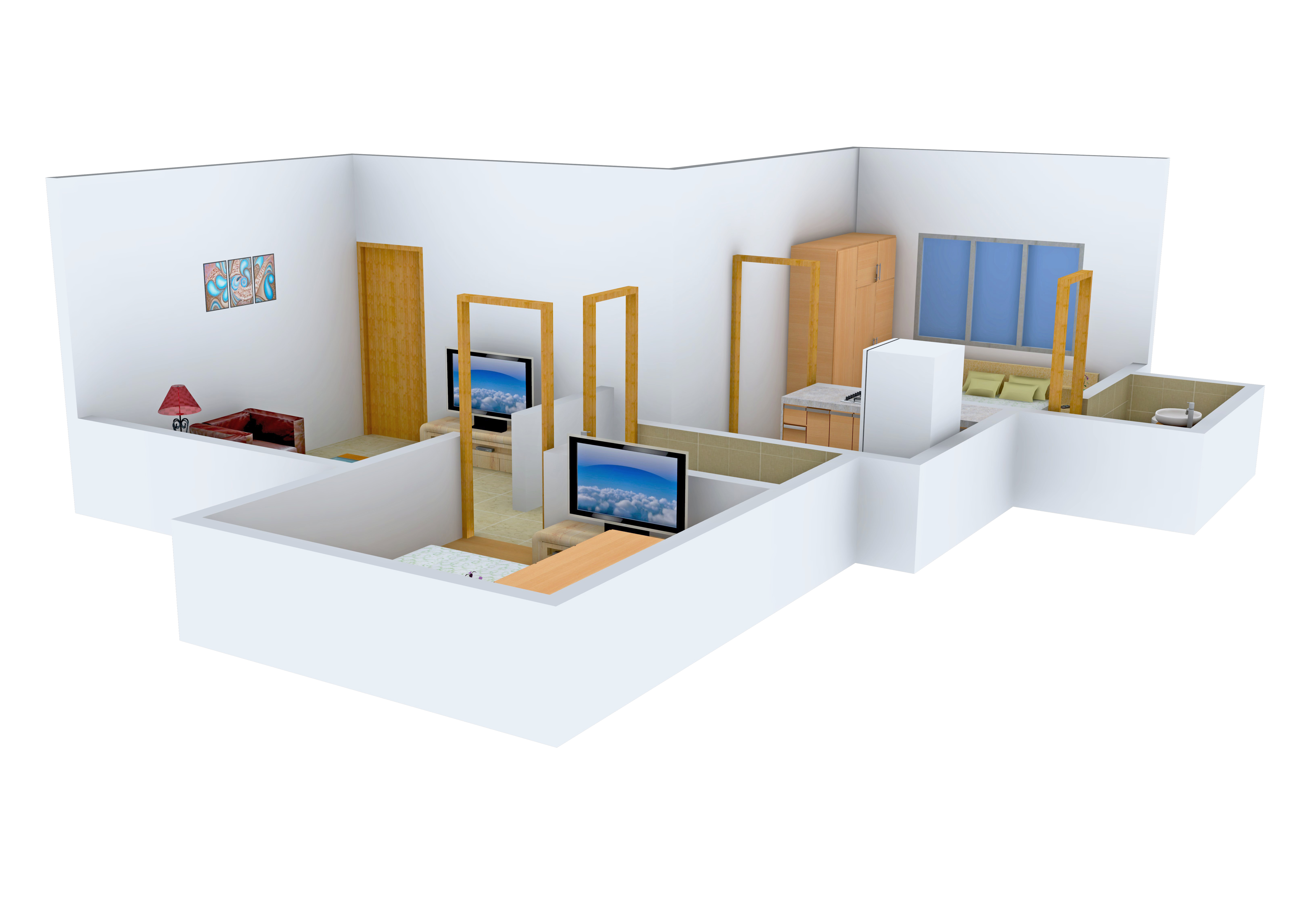 3DFloorPlan of Omkar Apartment