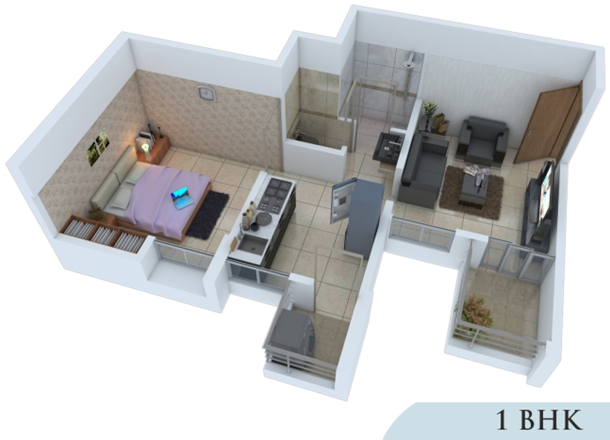 3DFloorPlan of Shreyas Happy Homes