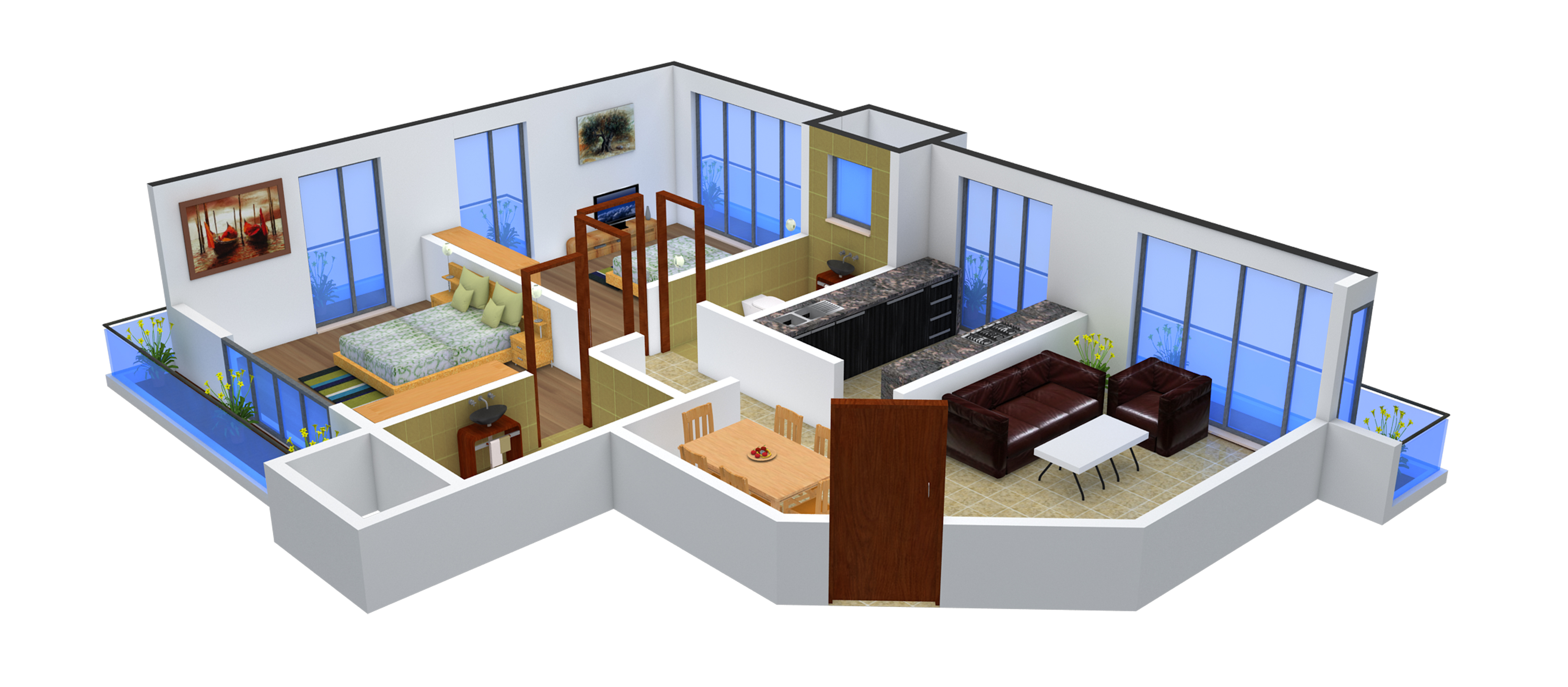 3DFloorPlan of Harshail Horizon