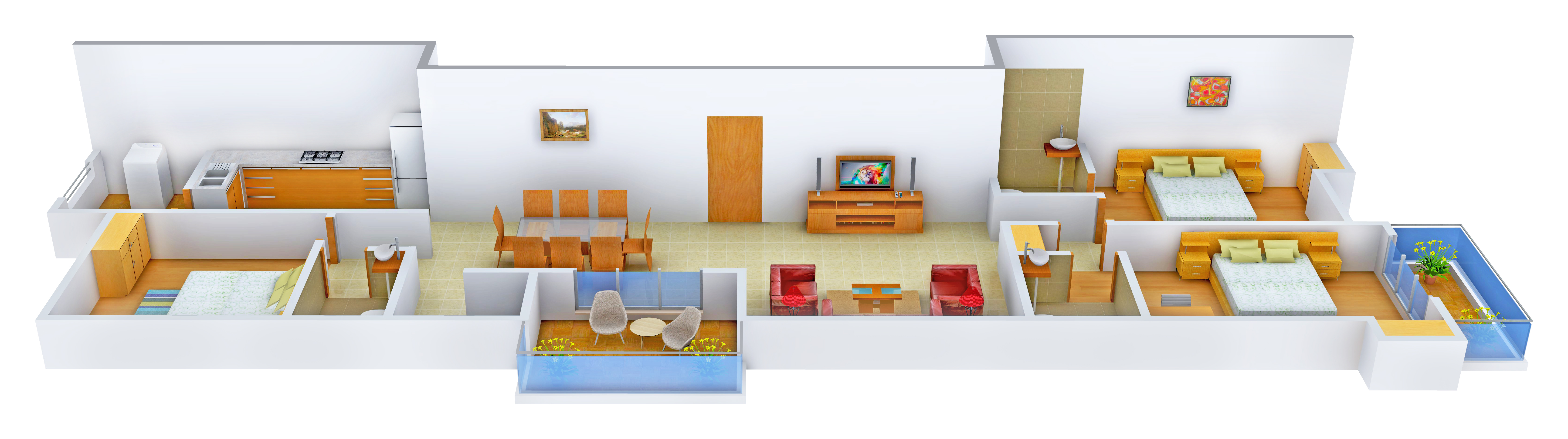3DFloorPlan of Pushkar Gracia