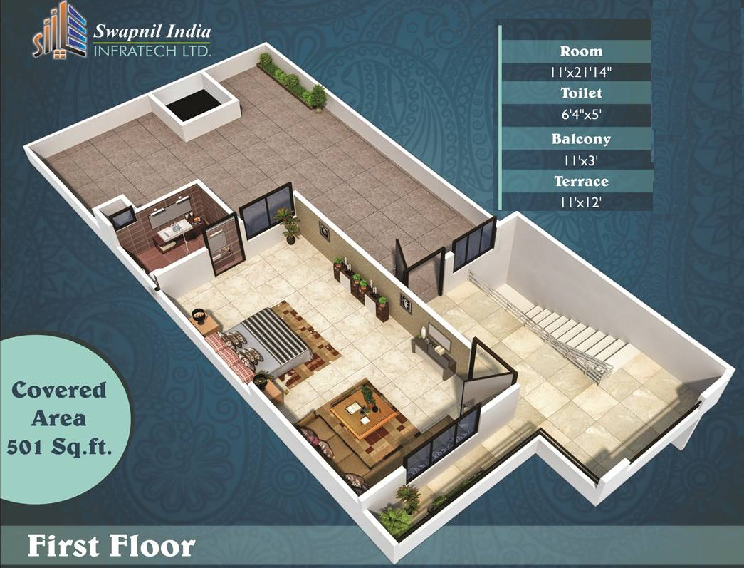 3DFloorPlan of Swapnil Shaubhagya