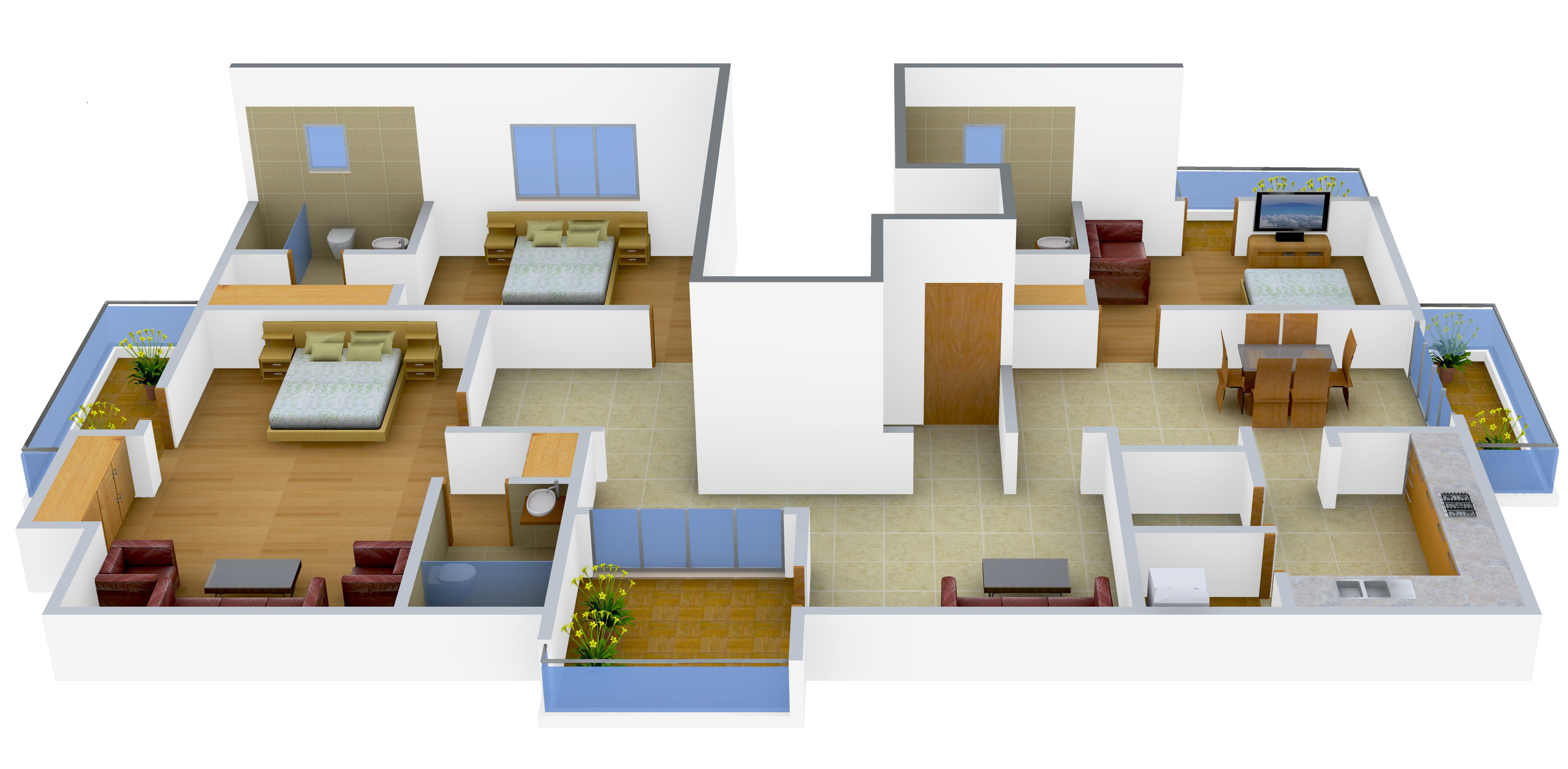 3DFloorPlan of Pushkar Tarisha