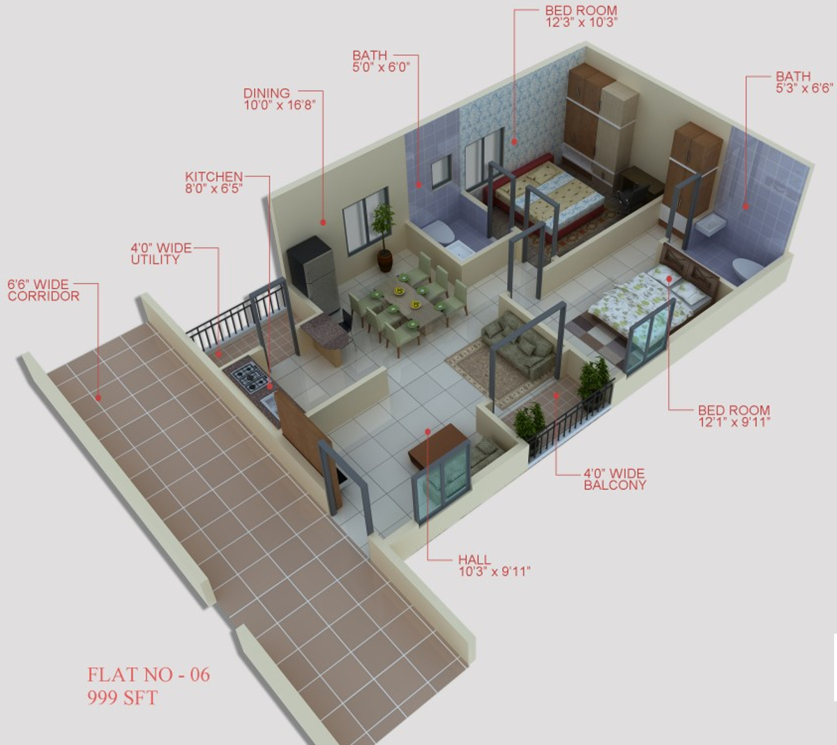 3DFloorPlan of Abode Green Ridge