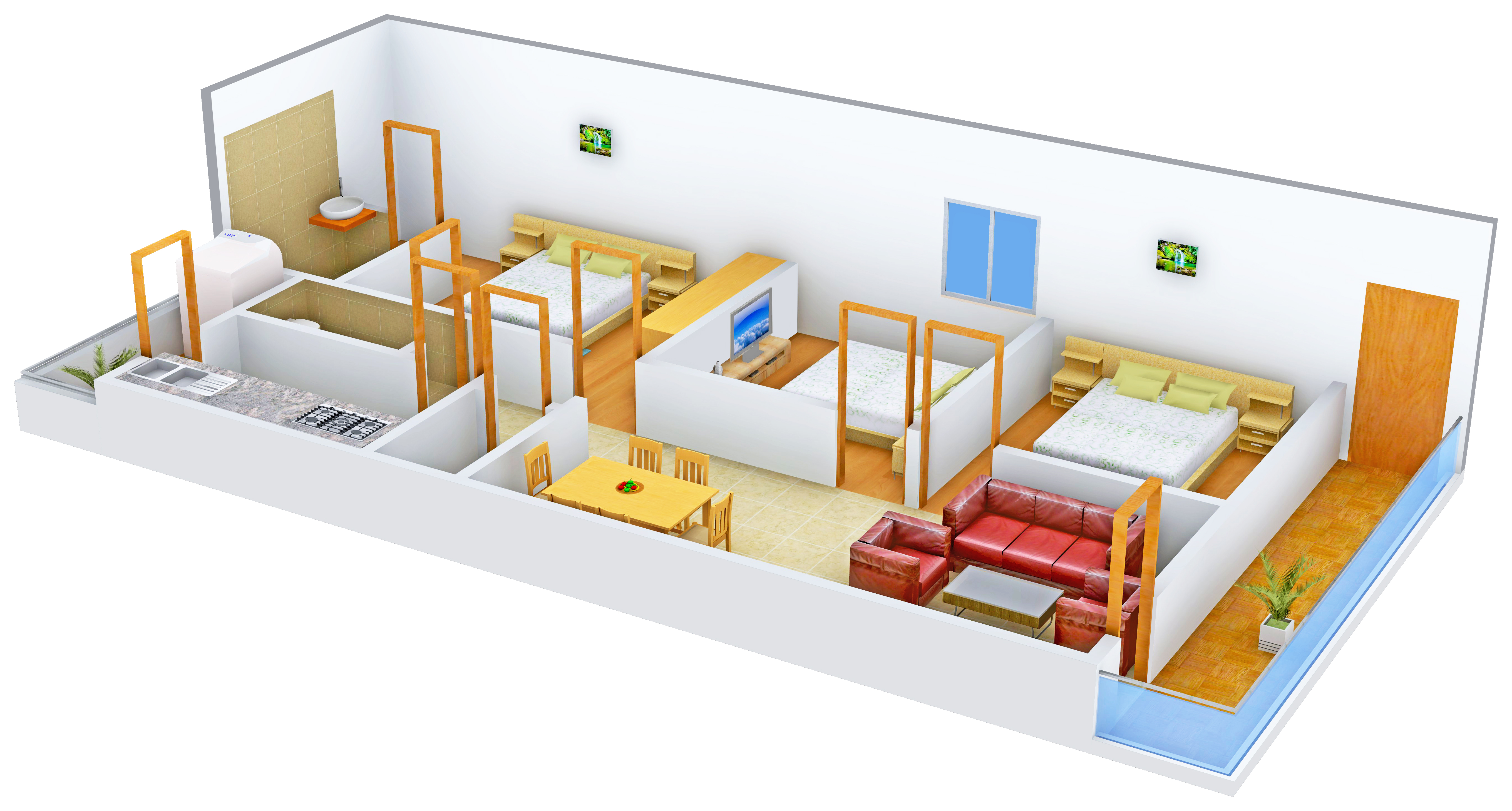 3DFloorPlan of Bhoomatha Thanus Castle