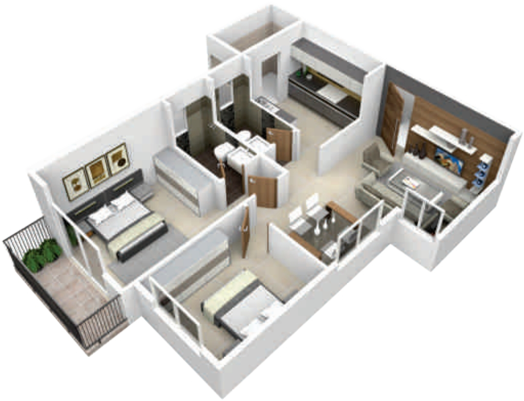 3DFloorPlan of Meda Greens
